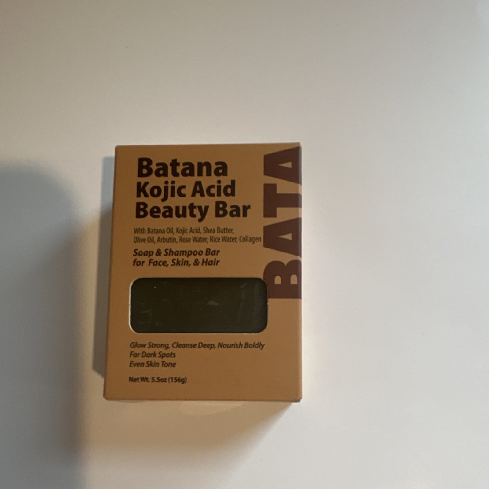 By Natures Batana Kojic Acid Soap & Shampoo Bar for Face, Skin, 5.5 oz