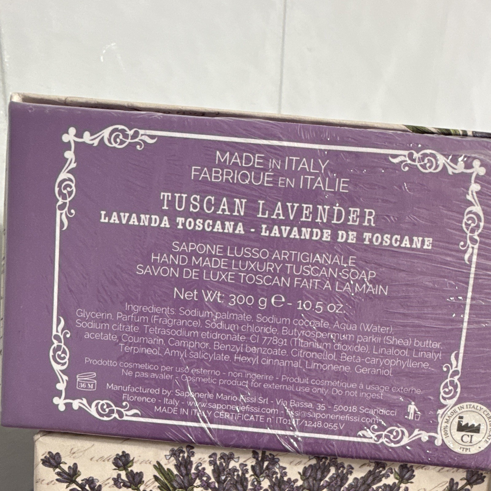 Indulge in Luxury: 4-Pack La Florentina Tuscan Lavender Shea Butter Soap 10.5 oz
