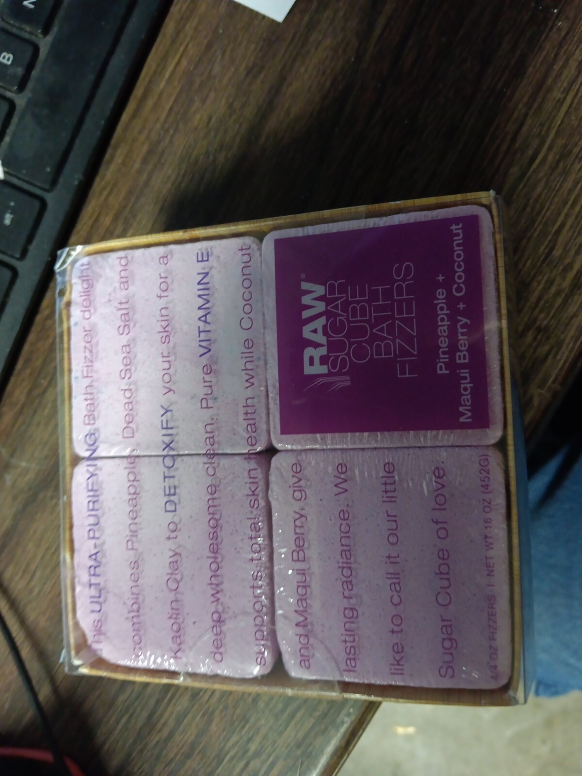 Raw Sugar Cube Bath Fizzers 4pack New Free Shipping
