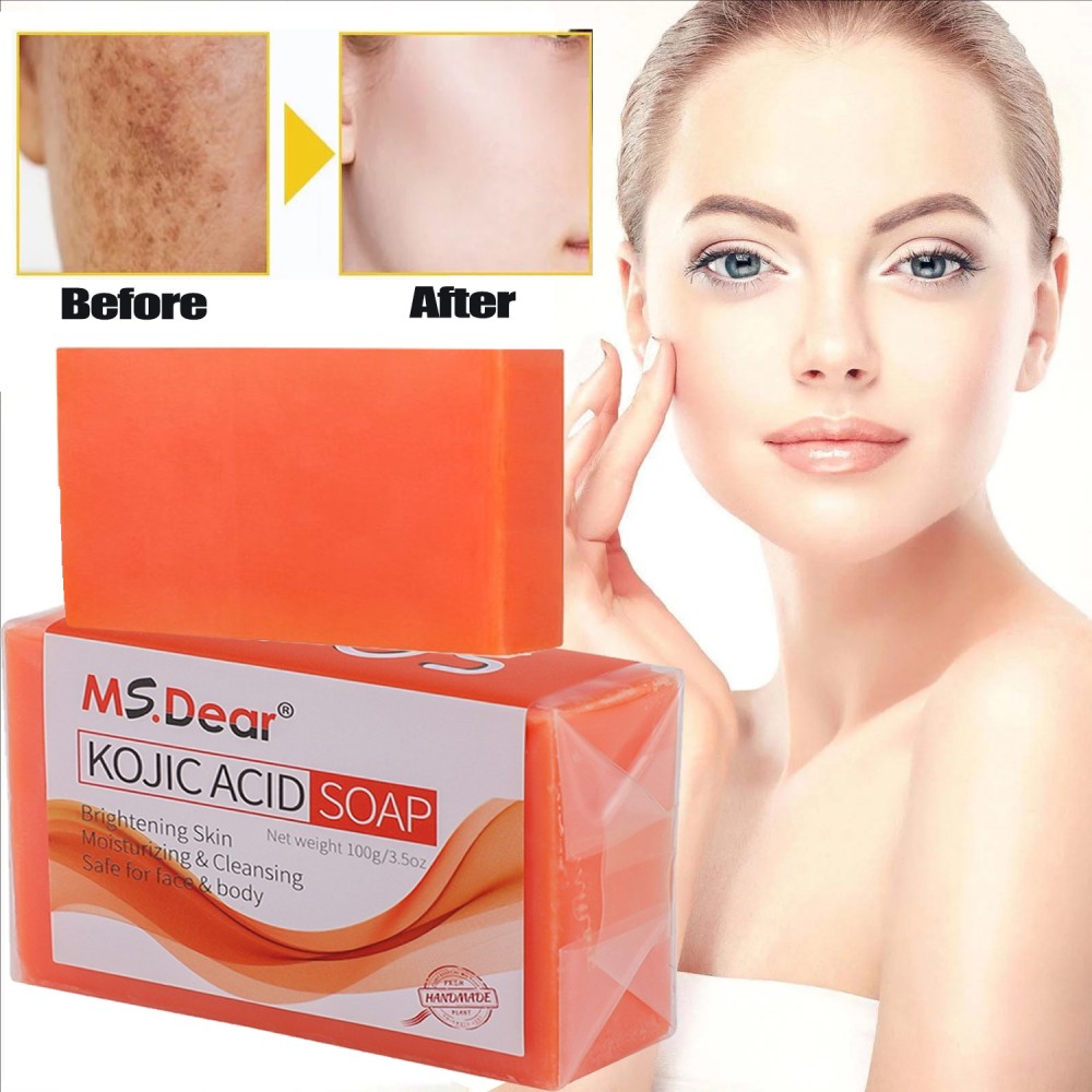 5/3X Kojic Acid Soap Acne Dark Spot Remover Skin Lightening Whitening Face Body