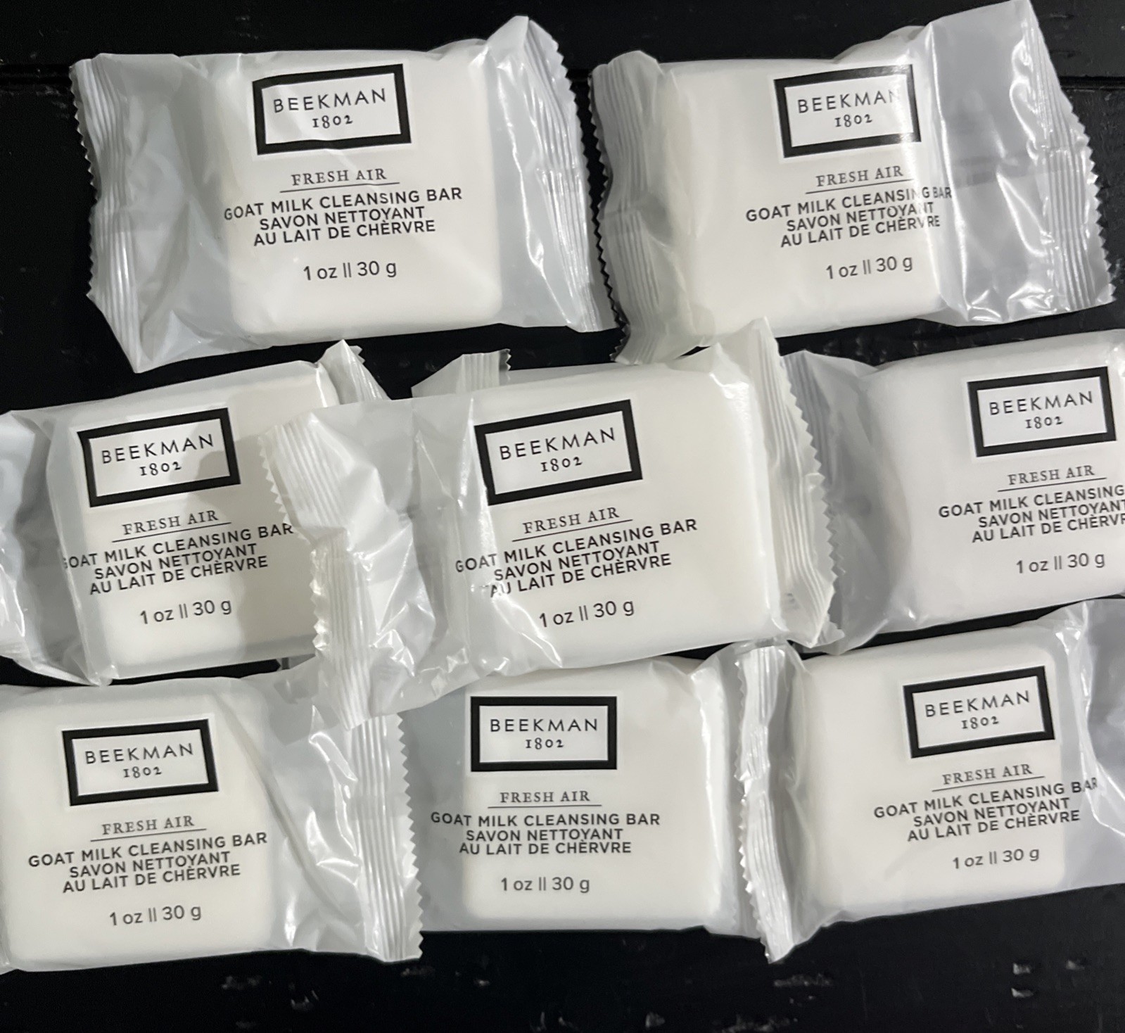 20 Bars Beekman 1802 Fresh Air Goat Milk Bath/Cleansing Bar Soap 1oz Travel Size