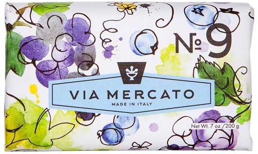Via Mercato Soap Bars 200 gram No.1 – No.9 Italy Choose Your Scents, Free Ship