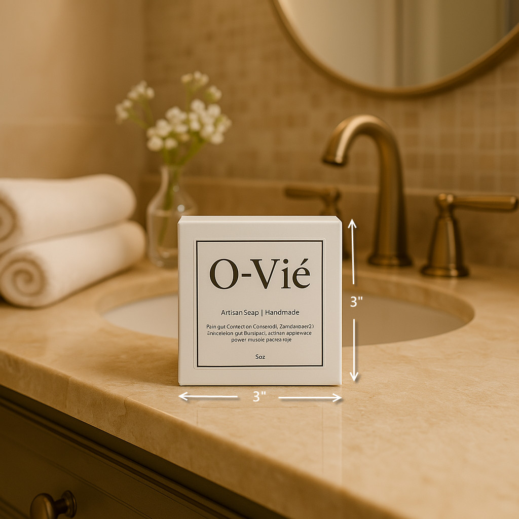 O-Vié Sandalwood 5oz Natural Soap Bar – Handmade, Organic, Eco-Friendly 3-pack