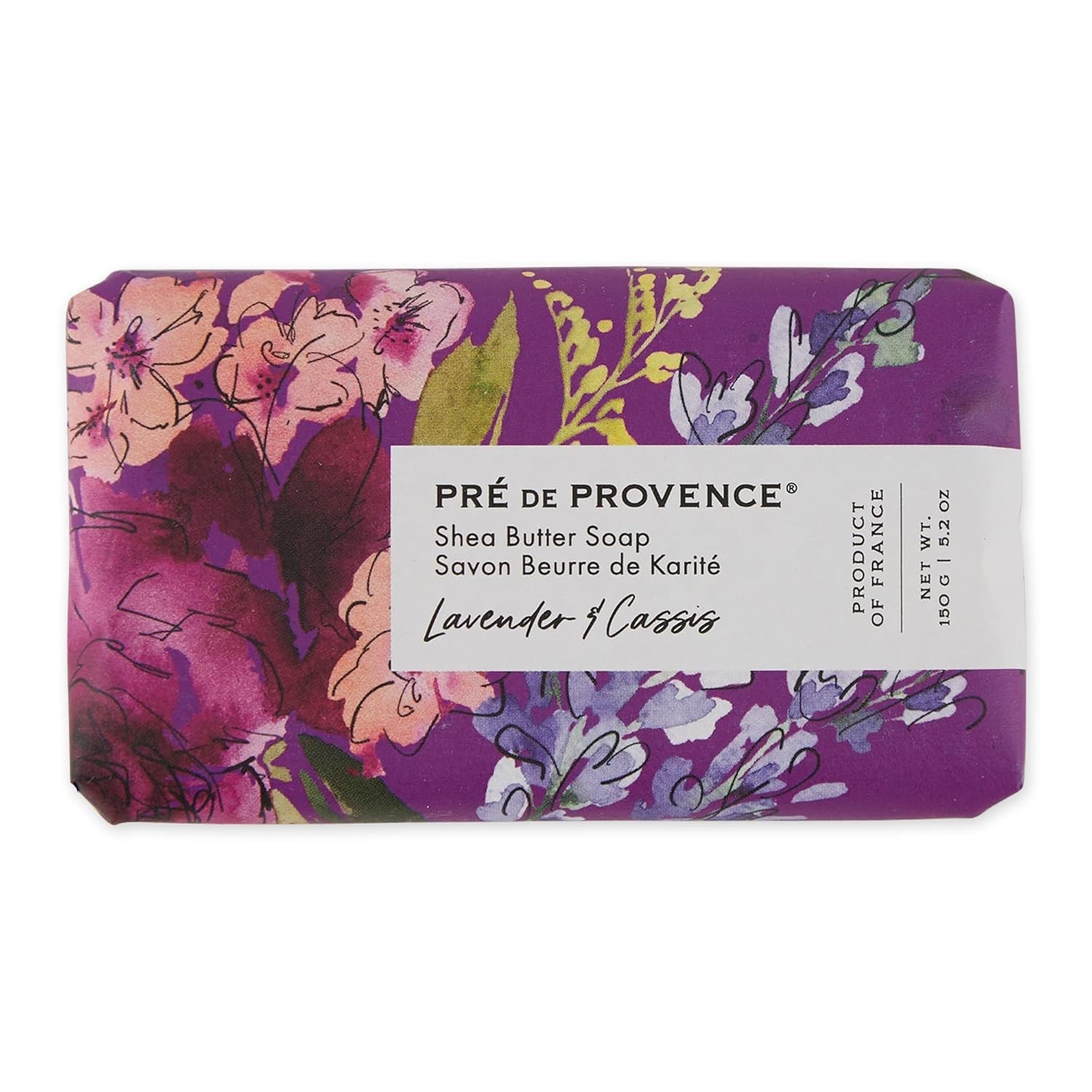 French Artisanal Soap – Lavender & Cassis – 150g Pre de Provence