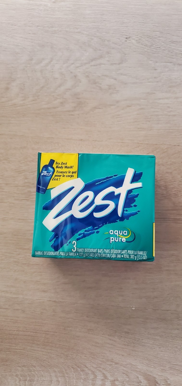 Zest Deodorant Bar Soap, Hydrating Moisture for All Skin Types, Aqua, 22 Bars