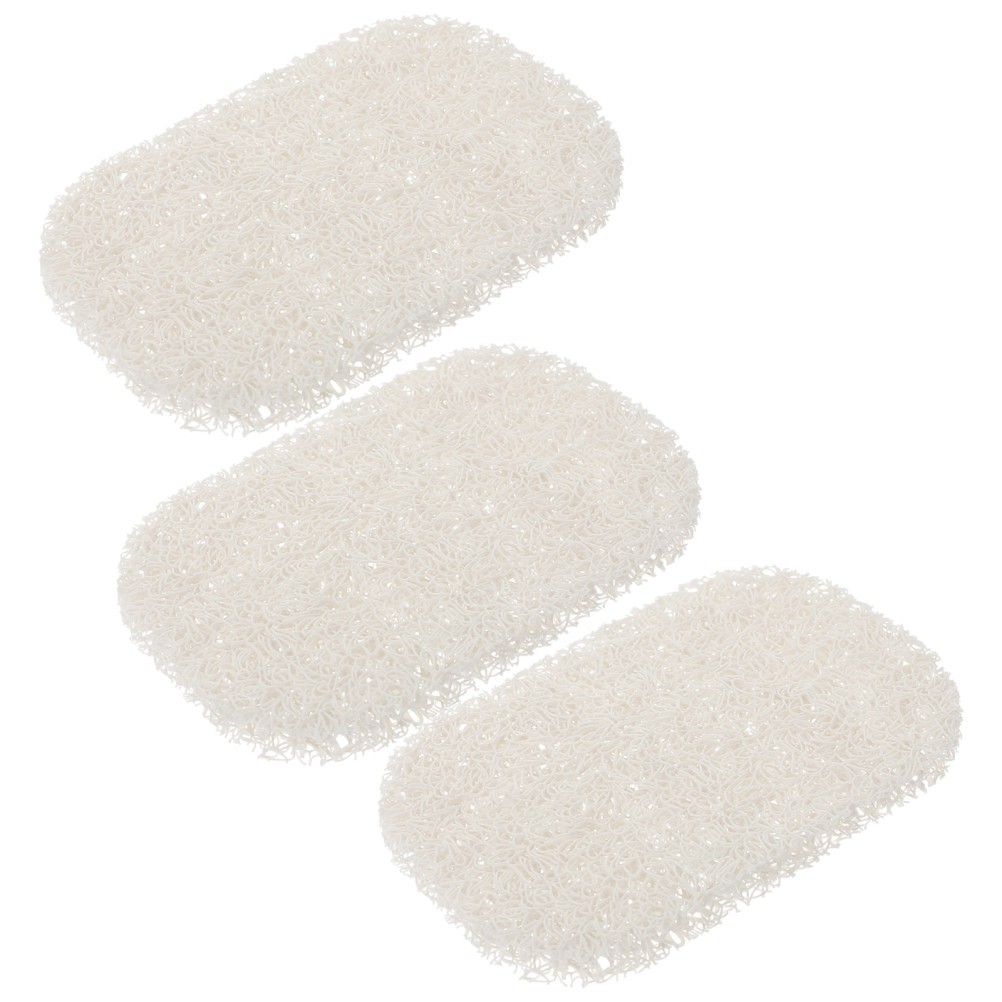 3Pcs Reusable Plastic Soap Box Soap Tray Holder for Bathroom Kitchen White