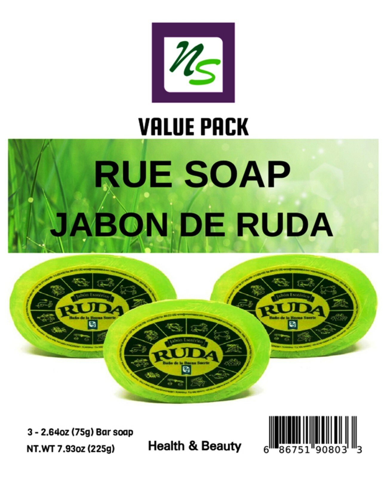 Jabon De Ruda Esoterico (3 jabones) Rue Soap