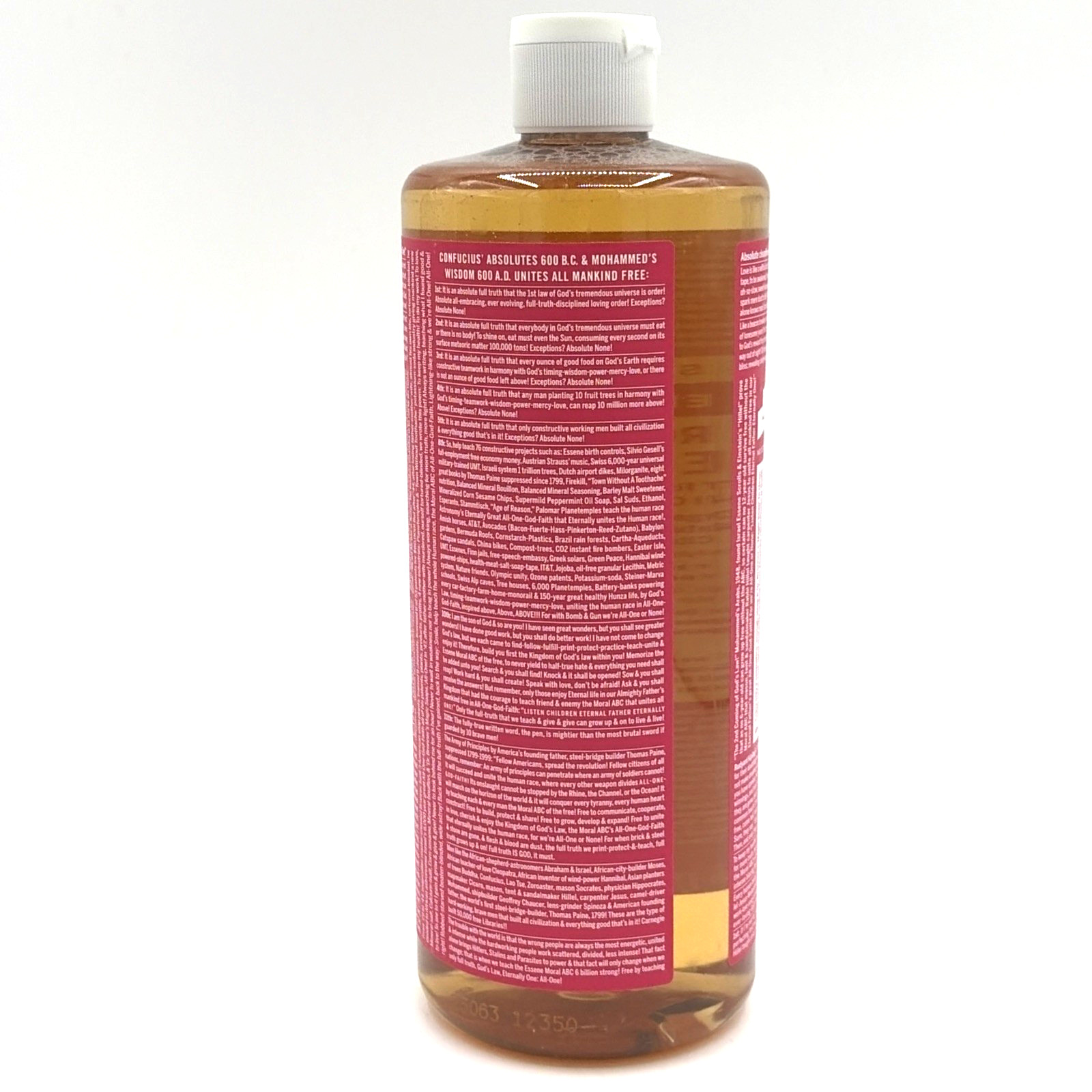 Dr Bronner’s Castile Soap Rose 32 oz Liquid Organic Multi Use 18 in 1