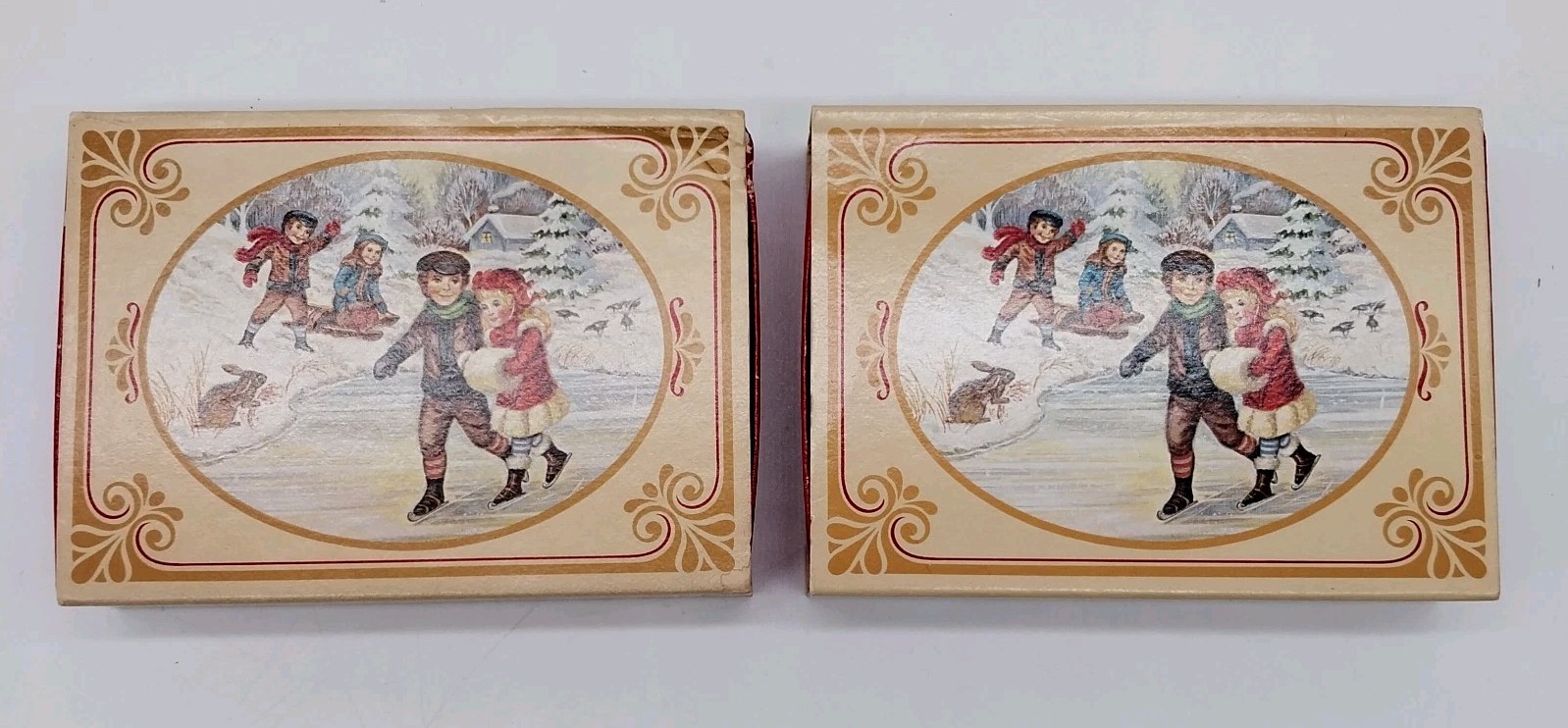 Lot Of 2 Packs AVON 3 Oz Winter Frolics Decorative Fragranced Bars Of Soap Vtg