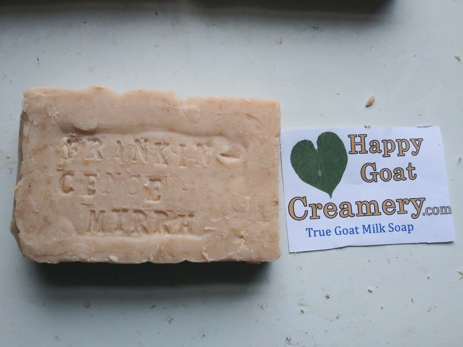 10 BARS GOAT MILK SOAP HAPPY GOAT CREAMERY FRANKINCENSE MYRRH & SHEA BUTTER
