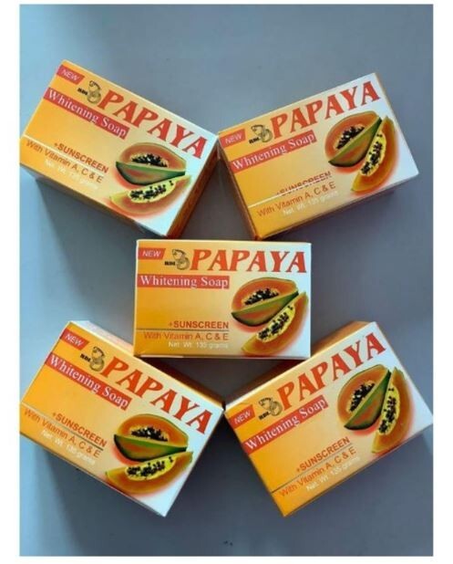 5UNIT RDL PAPAYA WHITENING SOAP + SUNSCREEN VITAMIN A, C & E FOR LIGHTENING SKIN