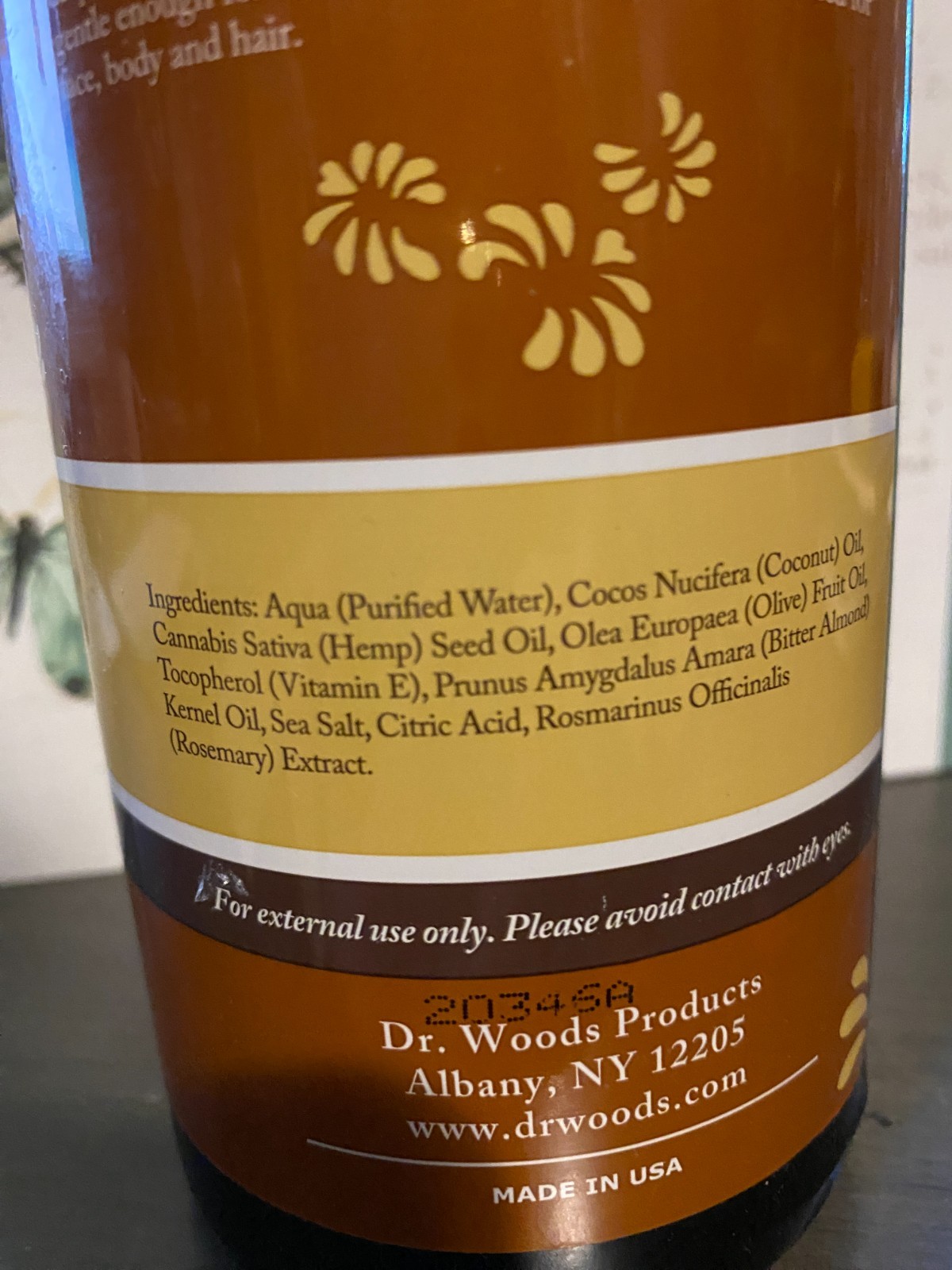 Dr Woods Almond Castile Soap 32 fl oz 946 ml 100% Vegan, Gluten & Cruelty-Free