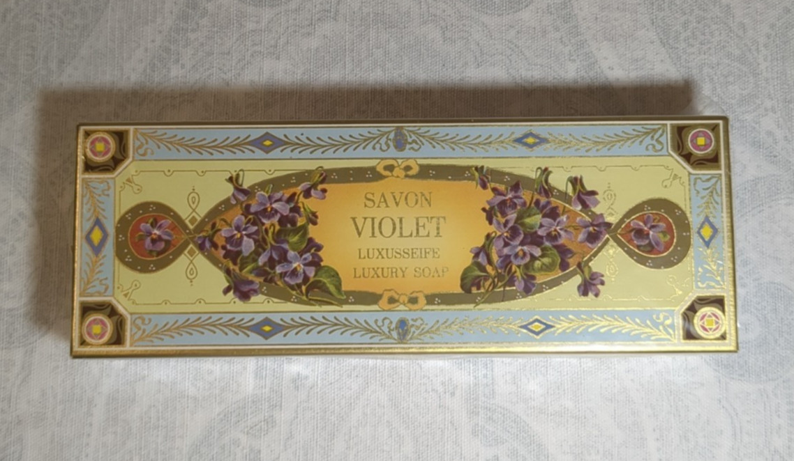 VINTAGE SAVON LUXUSSEIFE LUXURY SOAP TWO SCENTS VIOLET & LILAS (VIOLET & LILAC)