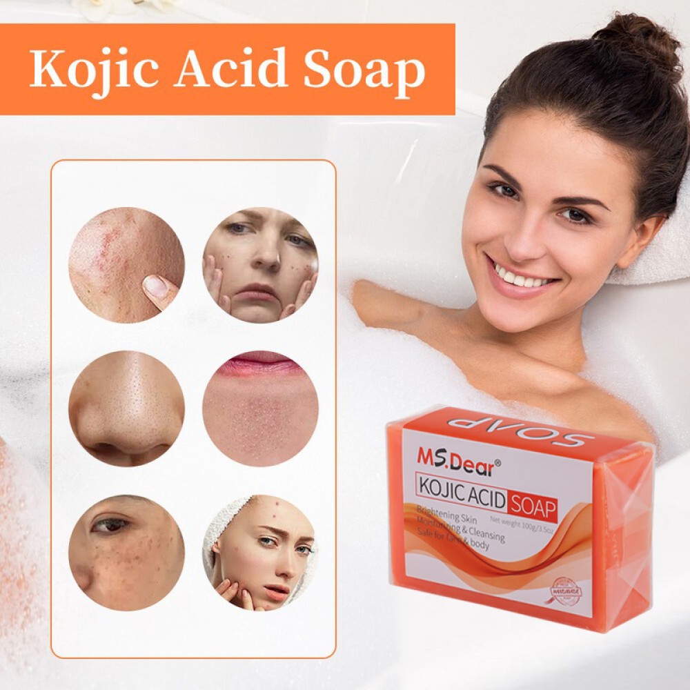 1-5X Kojic Acid Soap Dark Spot Whitening Turmeric Skin Bleaching Lightening 100G