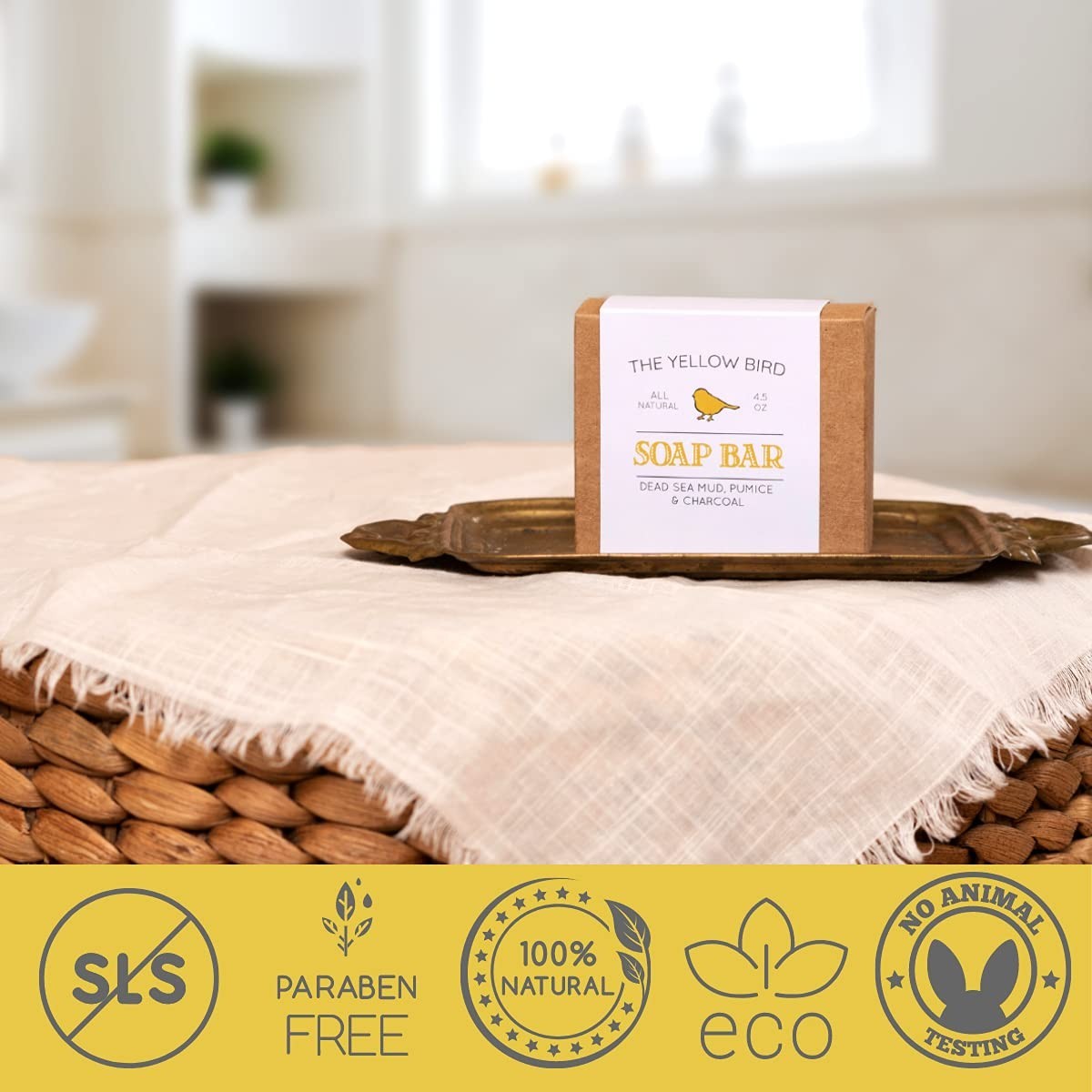 Organic Dead Sea Mud Soap with Charcoal & Pumice | Detoxifying Bar for All Skin