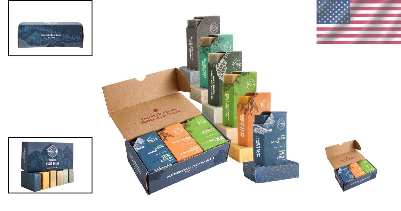 Handmade Plant Based Cold Process Natural Bar Soap Pack of 6 for All Skin