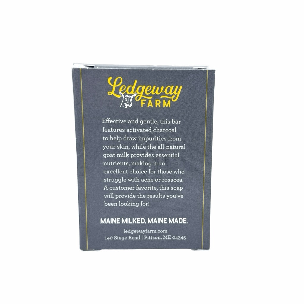 Ledgeway Farm Assorted Goat Milk Soap Set of 3 Bars 6 oz x 3 Charcoal Lemongrass