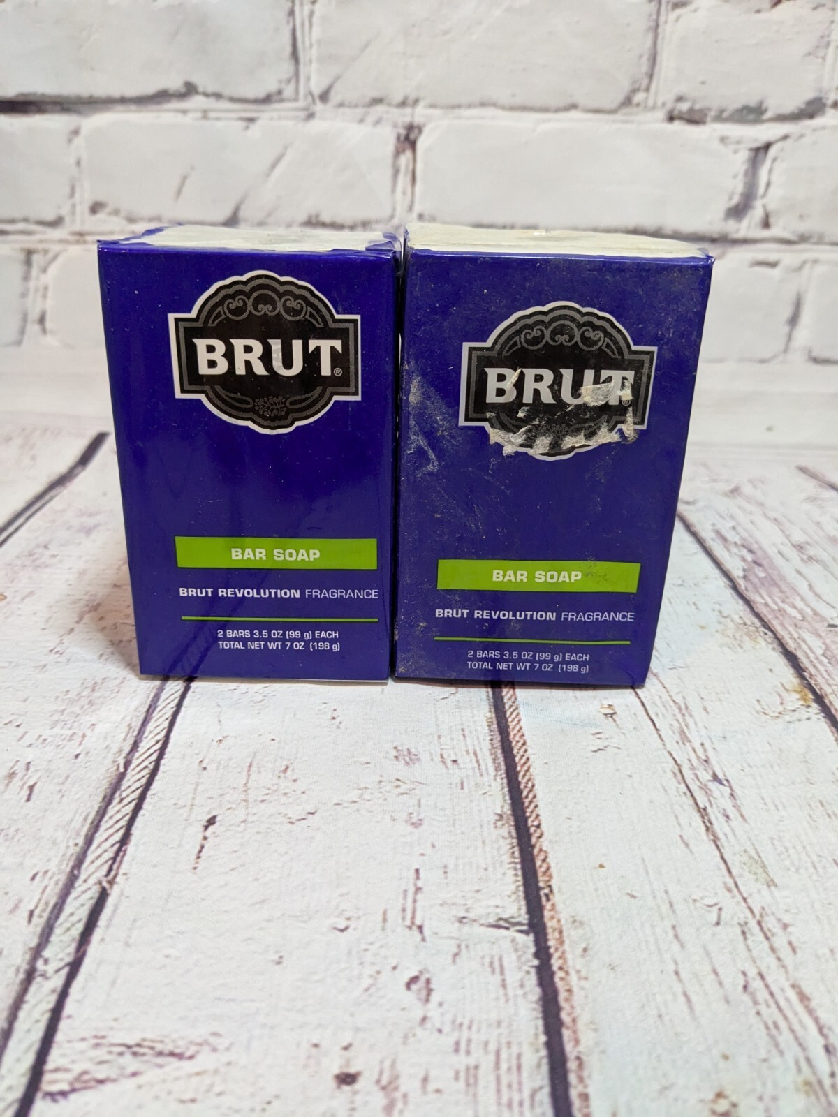 Brut Revolution Bar Soap 4 Bars 3.5 Oz. Each New Sealed