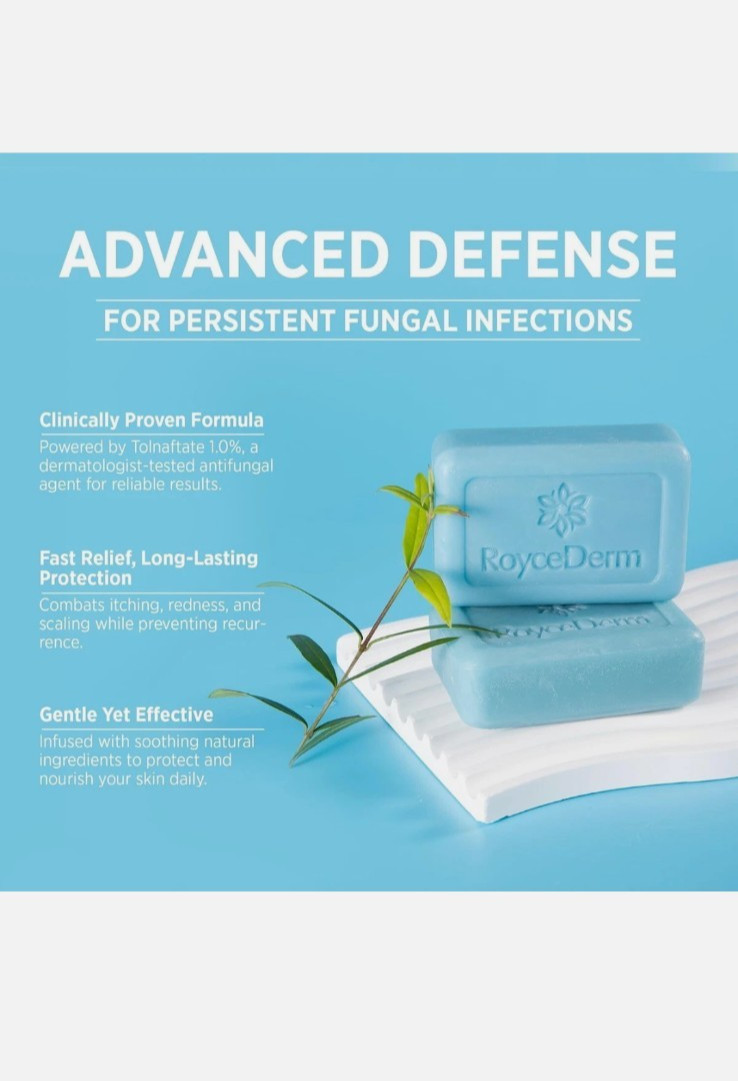 Roycederm Antifungal Soap for Men & Women: Medicated tolnaftate infused
