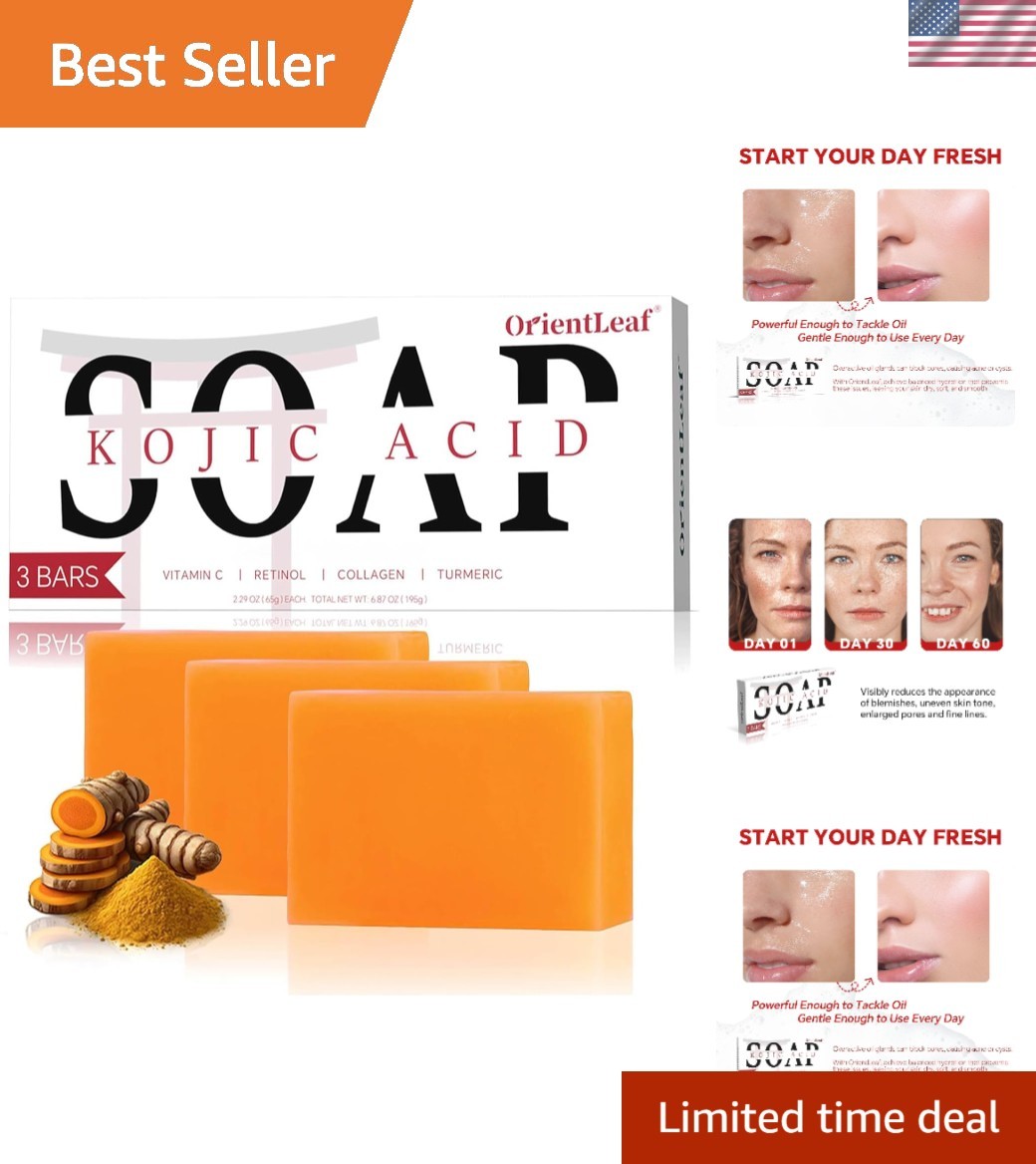 Hydrating Kojic Acid Soap Trio with Fresh Citrus & Shea Butter – Travel Size