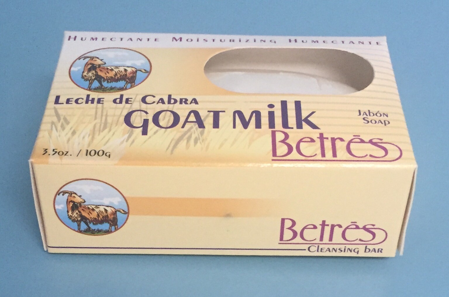 Betres Goat Milk Bar Soap 3.5 oz – Pack of 6 Moisturizing Cleansing Bars