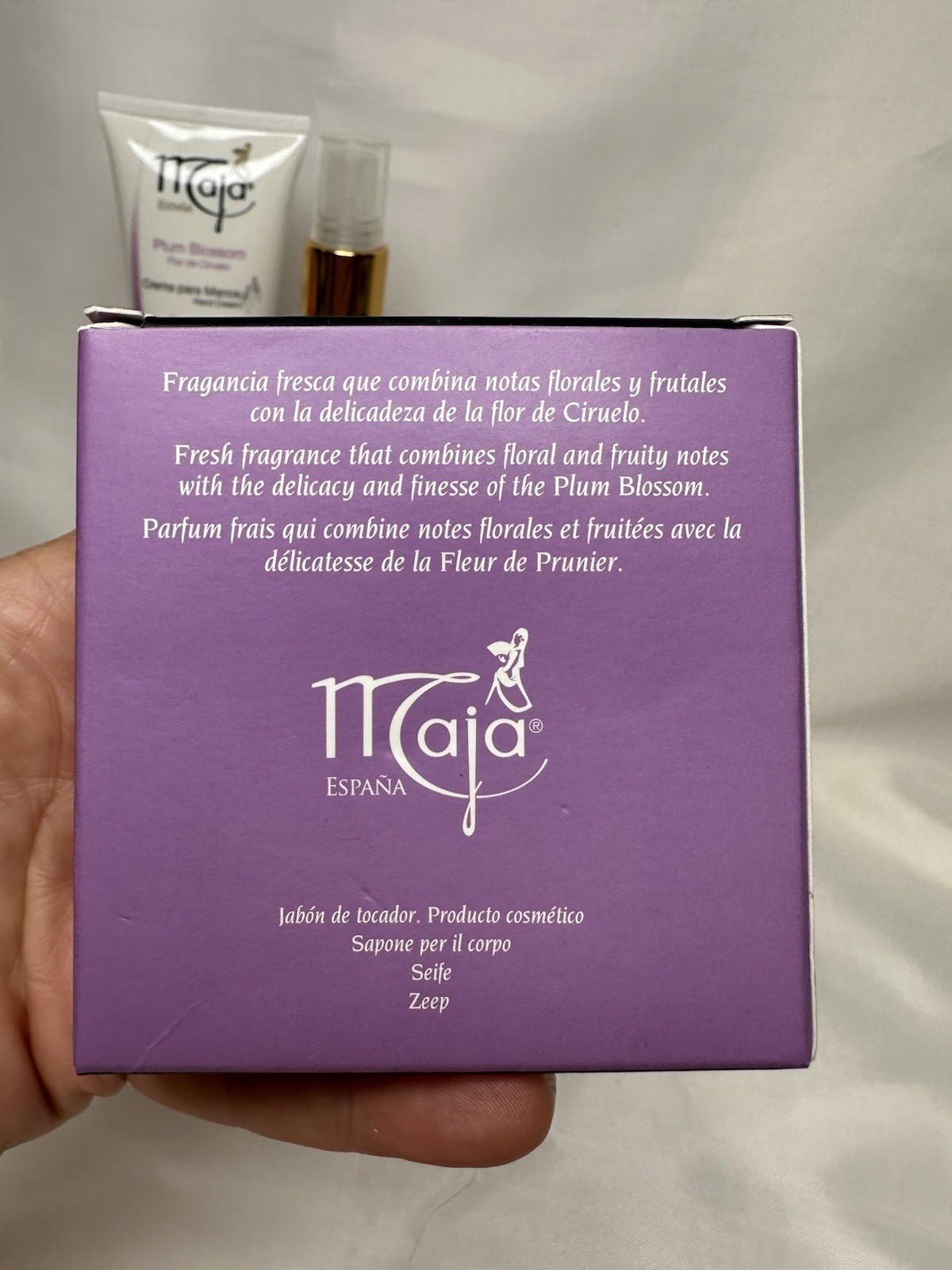 Maja Spain Plum Blossom Luxury Scented Soap Hand Cream Perfume Mist