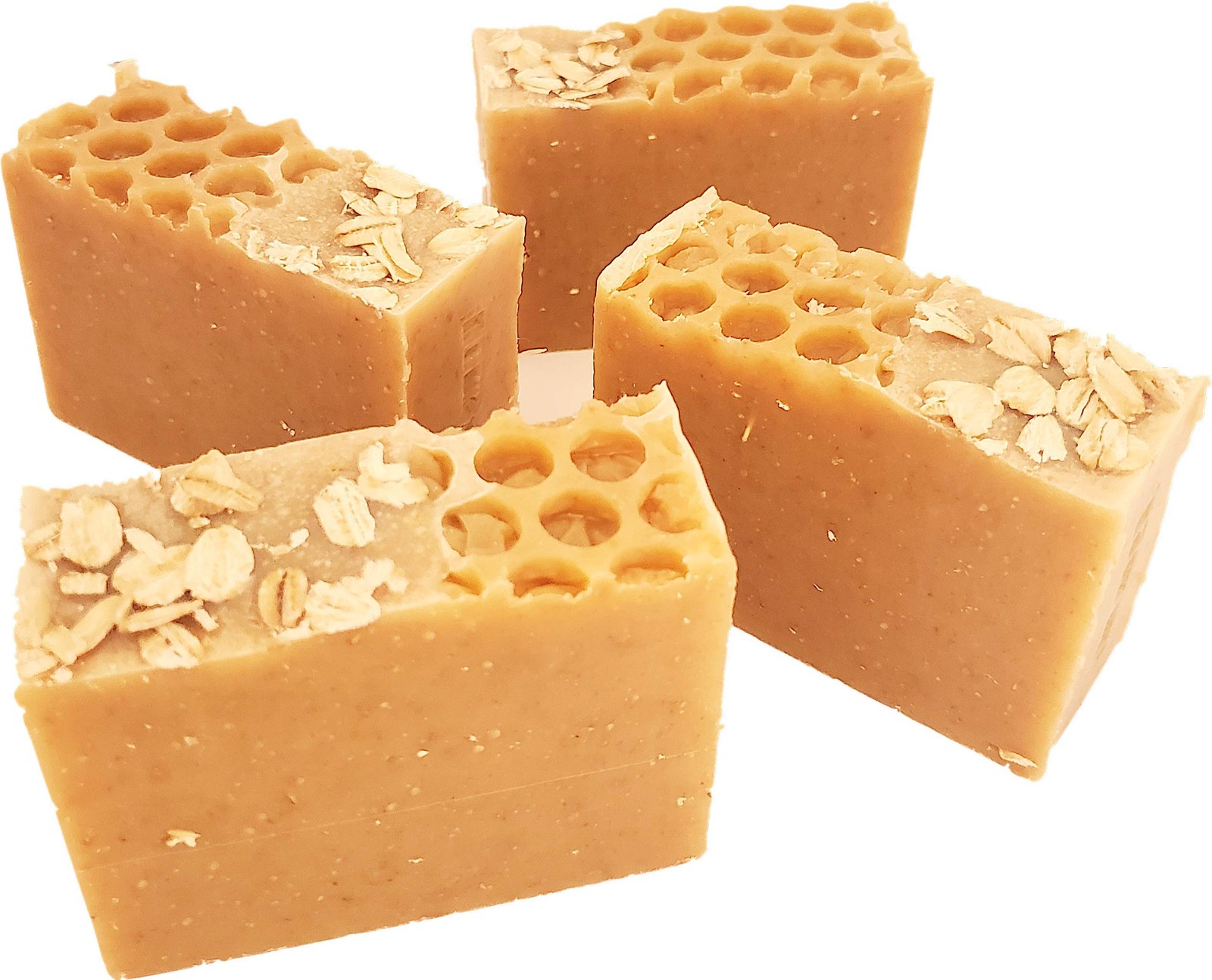 Goat Milk Soap Bars with Oatmeal & Raw Organic Honey For All Skin Types. Natu…