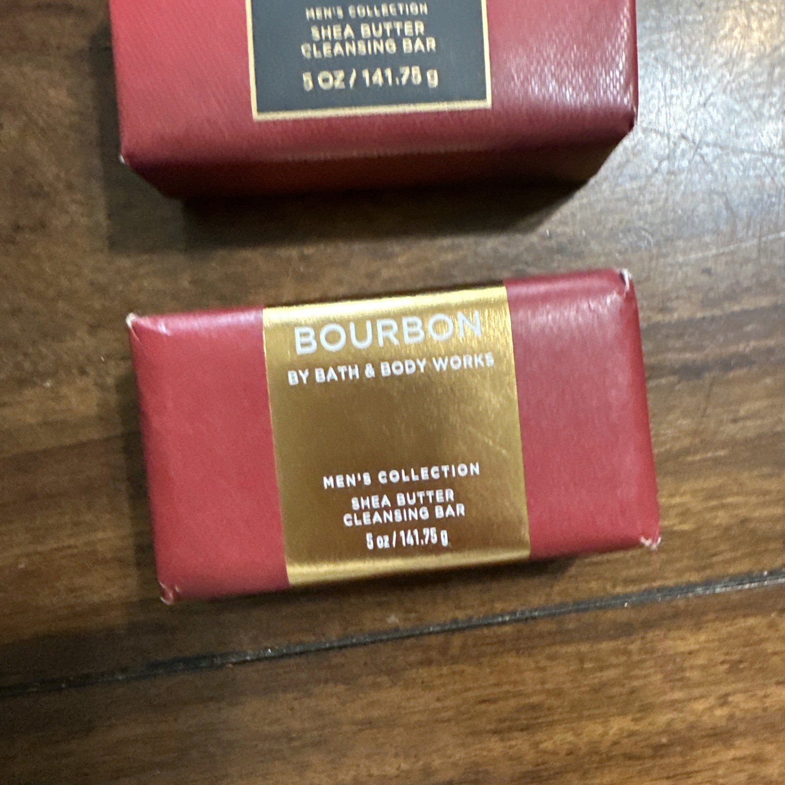 2 Bath & Body Works Bourbon Men’s Collection Shea Butter Cleansing Soap Bars