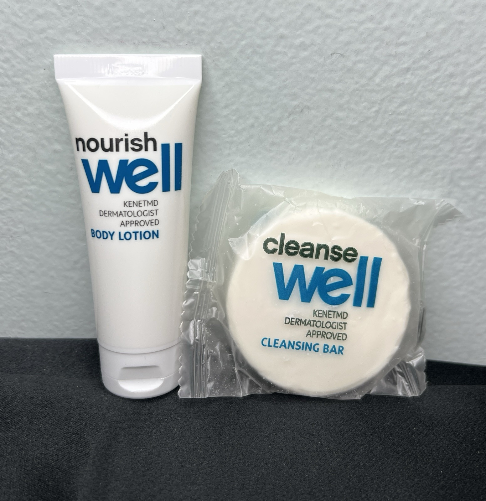 Kenet MD Cleansing Bar 1oz & Body Lotion 0.9oz Travel Size Set Cleanse Nourish