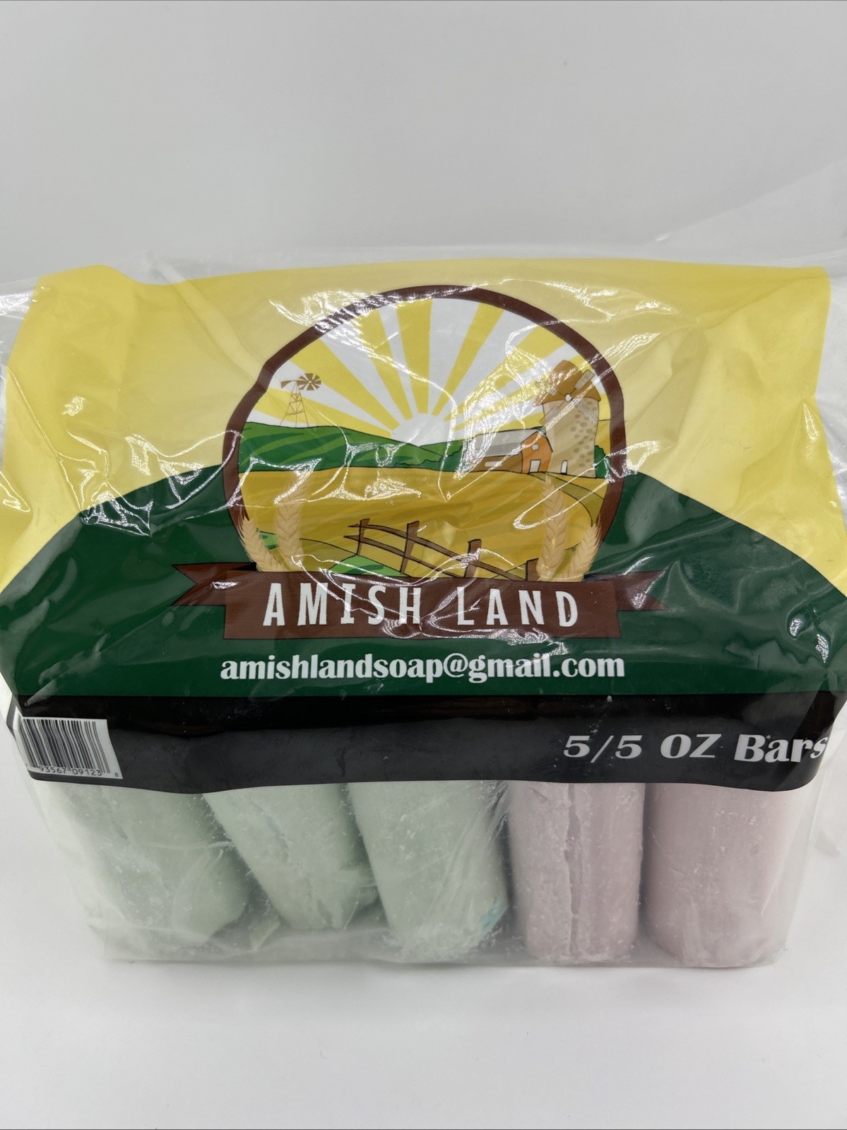 NEW 10 Bars Total – 2 BAGS Amish Land Bar Soap 5 Large 5oz Bars