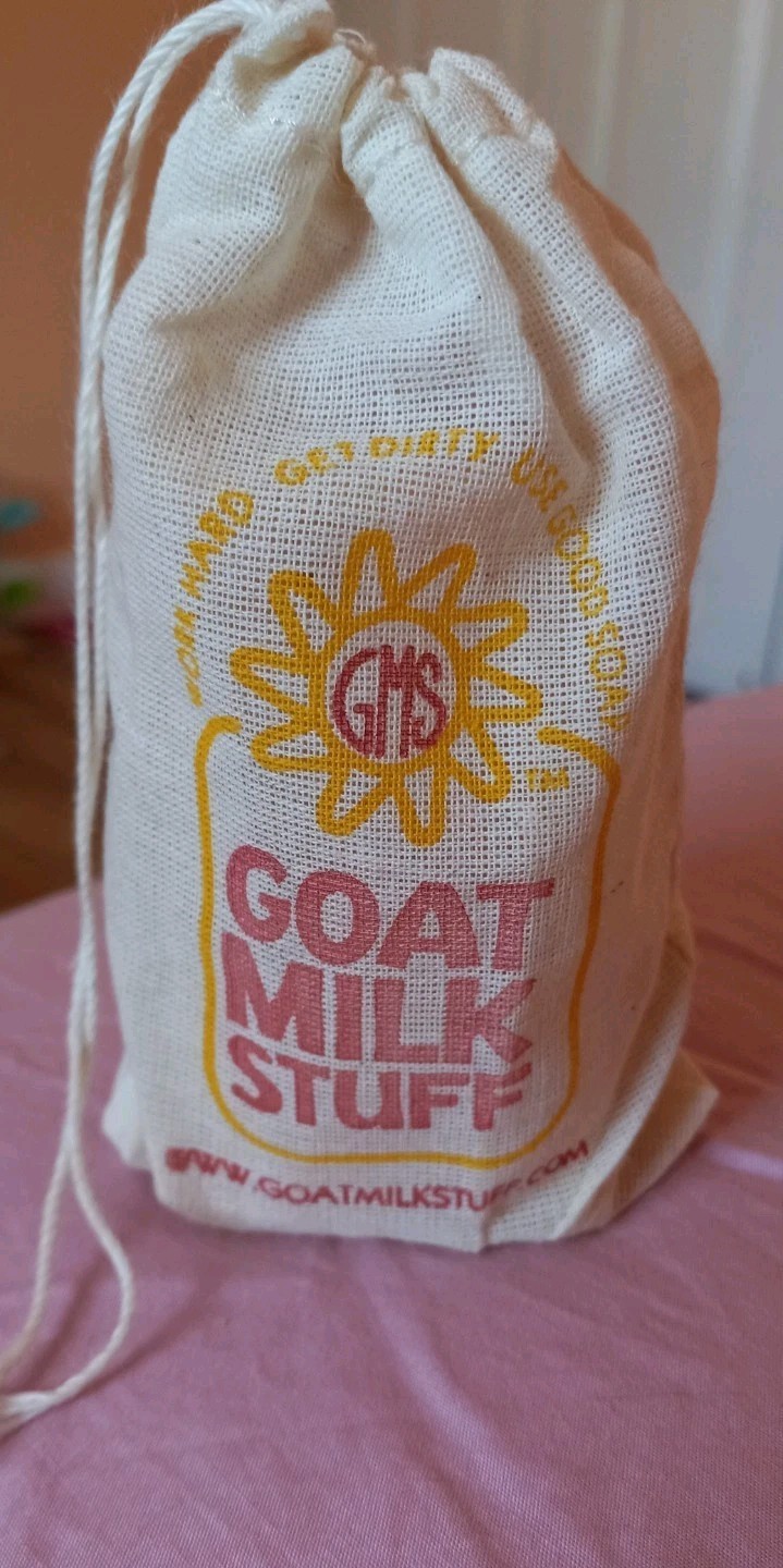 Goat Milk Stuff Handmade Goat Milk Soap Purity Scrub 3 oz w/ Drawstring Bag