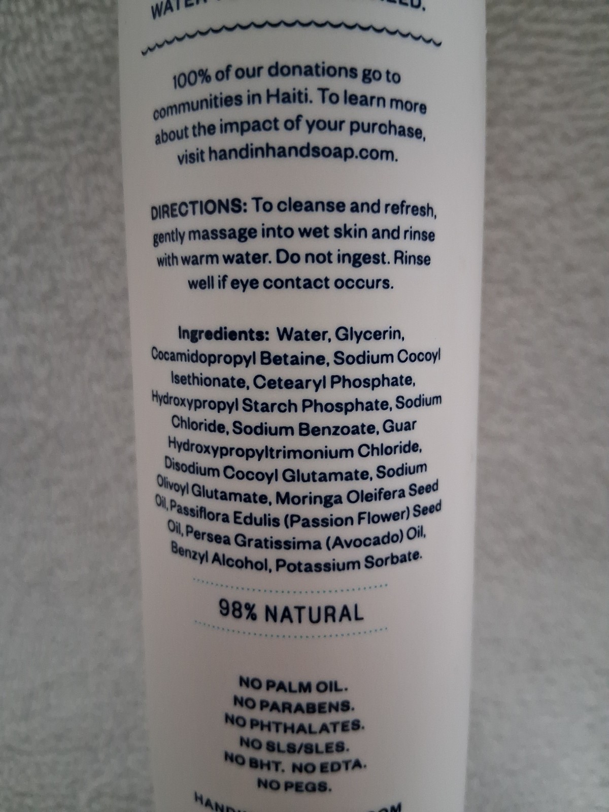 Hand In Hand Soap Body Wash Island Mimosa Fresh Coconut & Mango Leaf 10 Oz