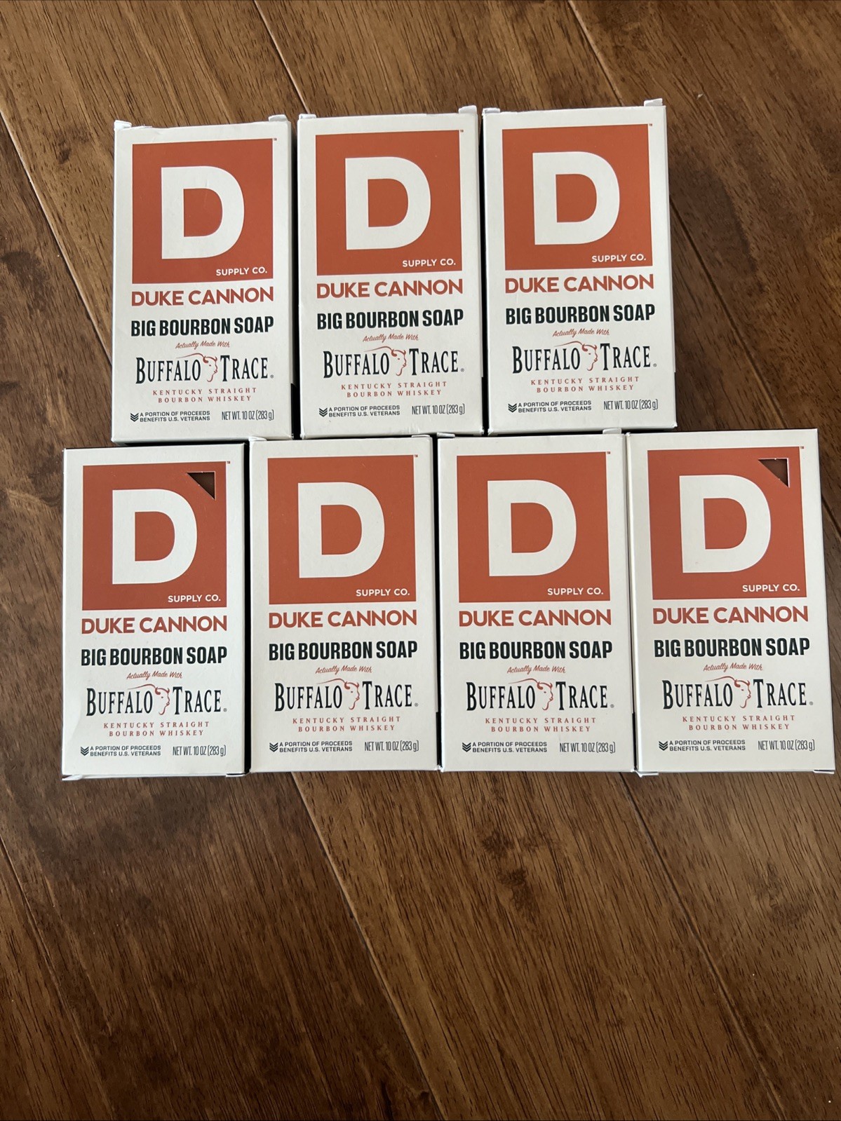 7x NEW Duke Cannon Supply Co. Men’s Big Bourbon Soap Bar 10oz Buffalo Trace USA