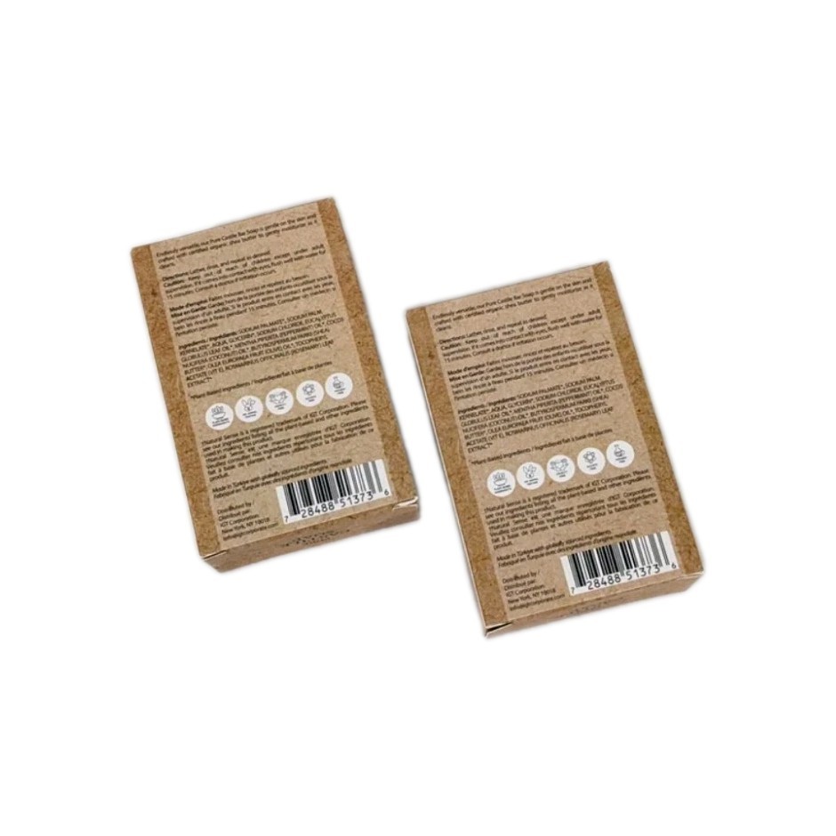 2 NEW! NATURAL SENSE 5 Oz. BAR ●PEPPERMINT● Natural & Moisturizing Castile Soap.