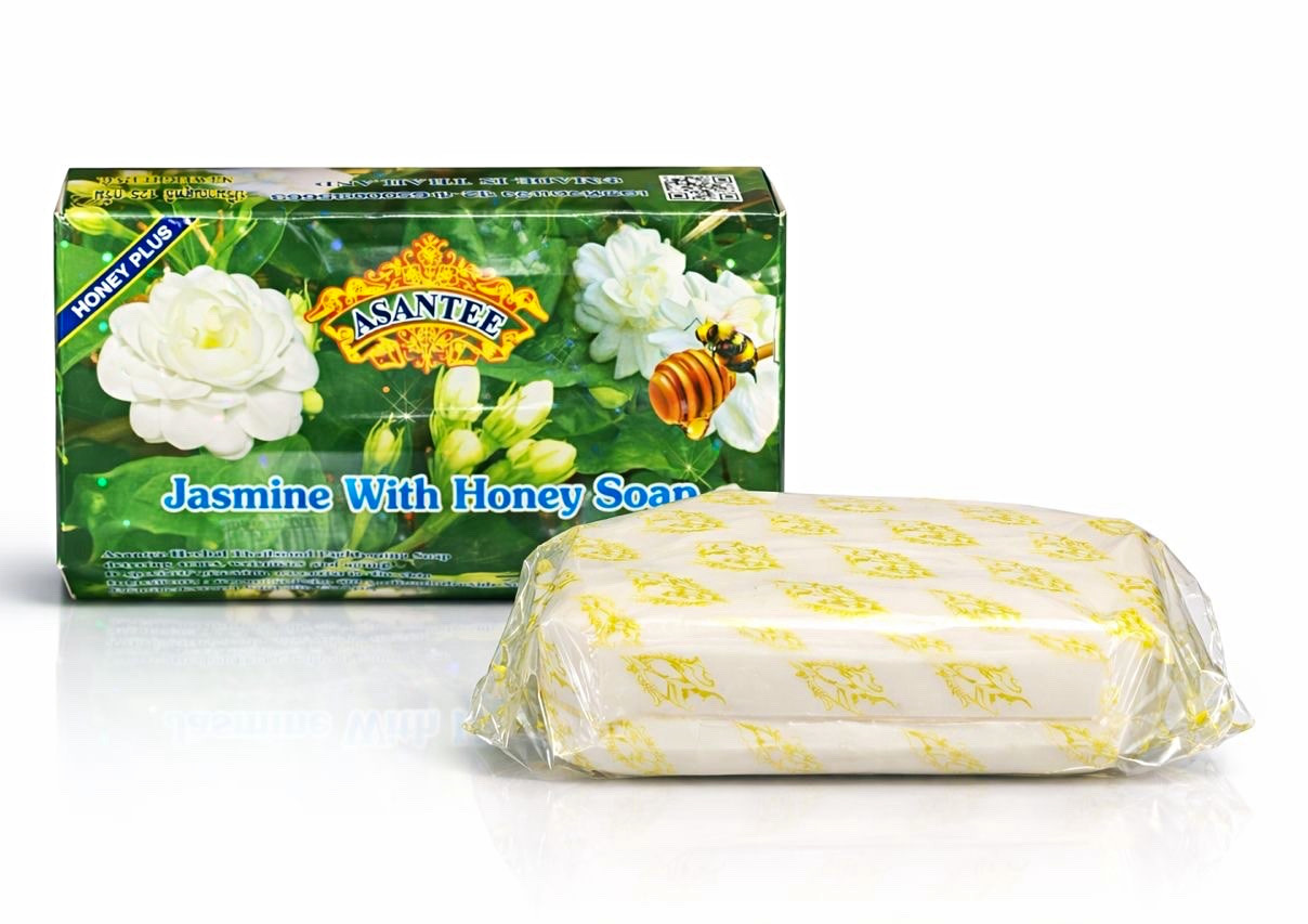 Asantee Honey Plus Jasmine with Honey Body Bar Soap, Moisturizing, 125 g