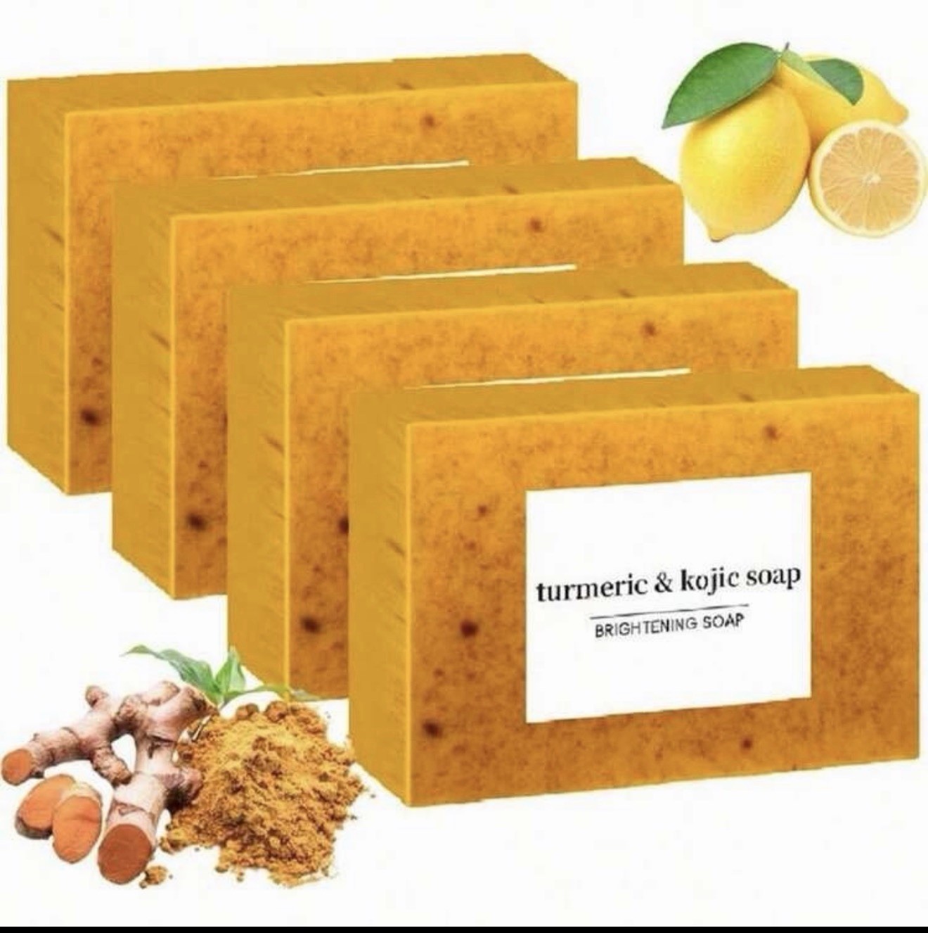 lemon turmeric kojic acid brightening soap