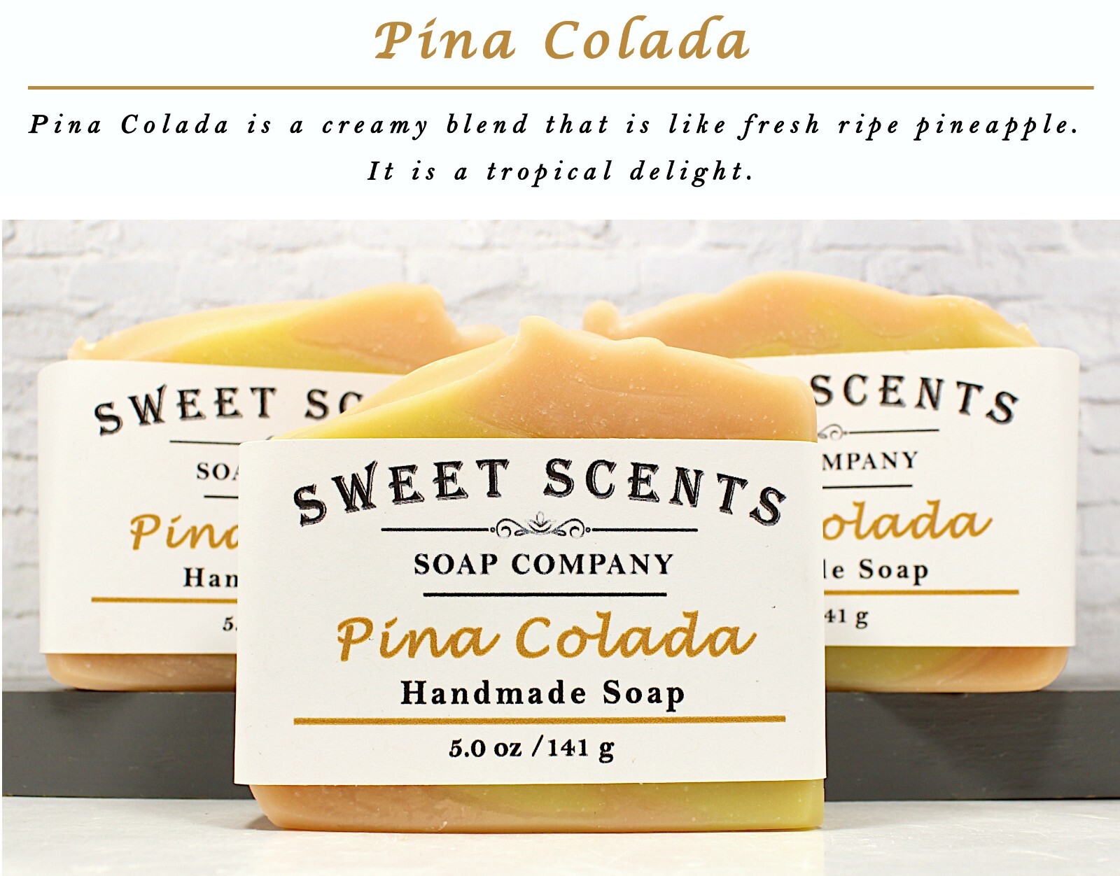 Pina Colada Soap – Handmade, Cold Process, Scented Soap