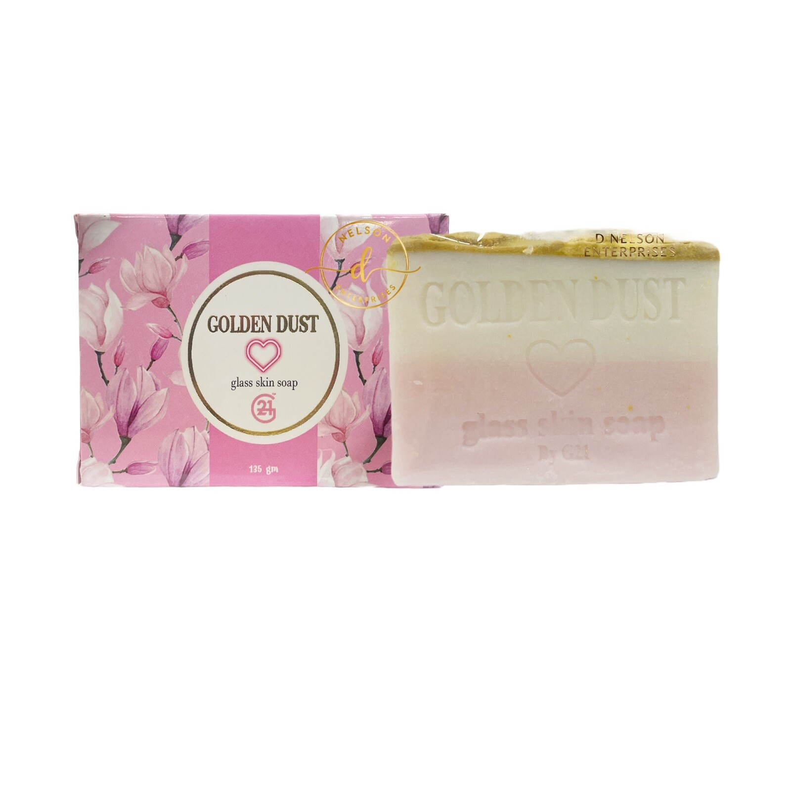 G21 Golden Dust Glass Skin Soap & Duo Kojic Papaya Honey Oatmeal Soap Combo
