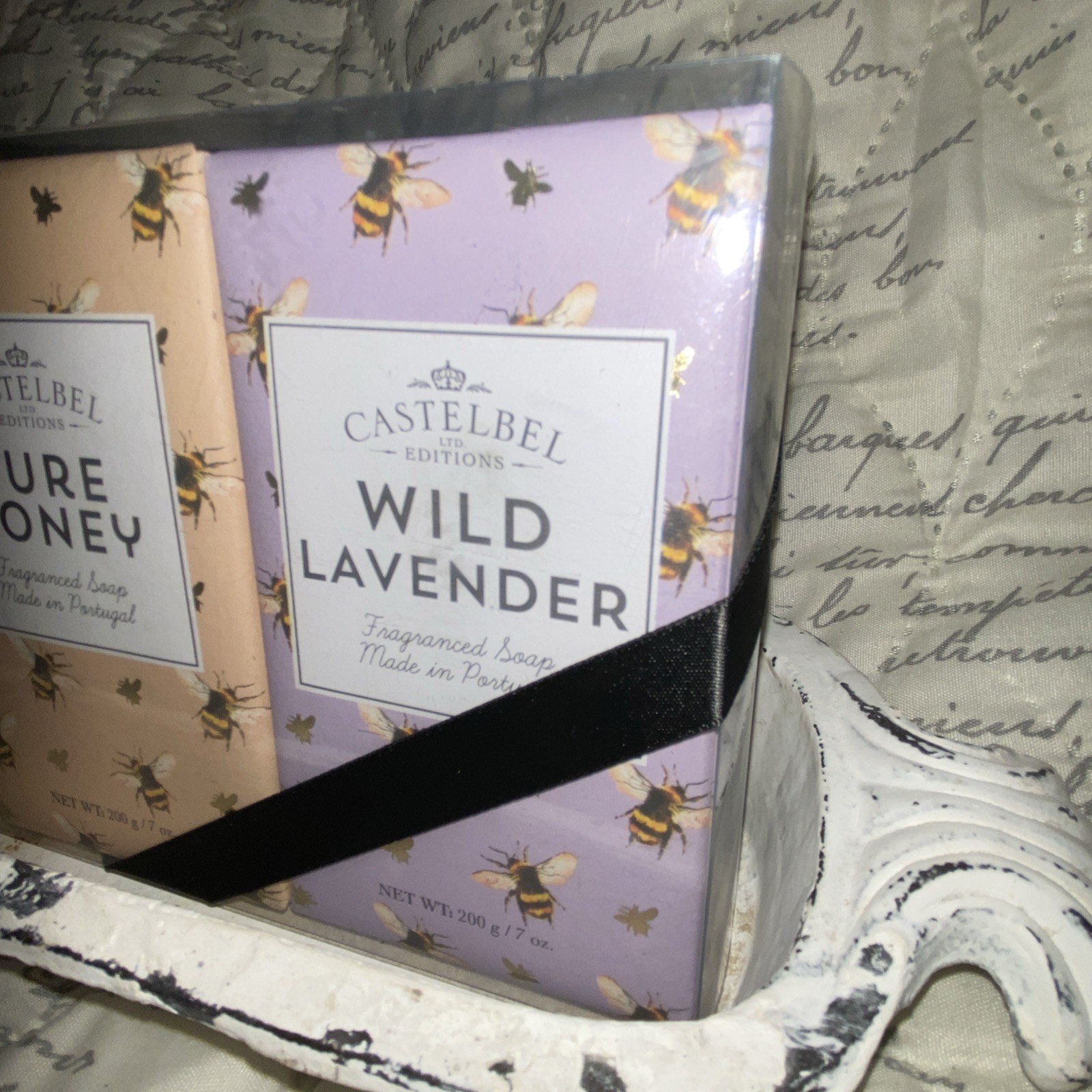 Castelbel 3 Pack Honey Oatmeal Wild Lavender Pure Honey Large Bar Soap 7 oz Each