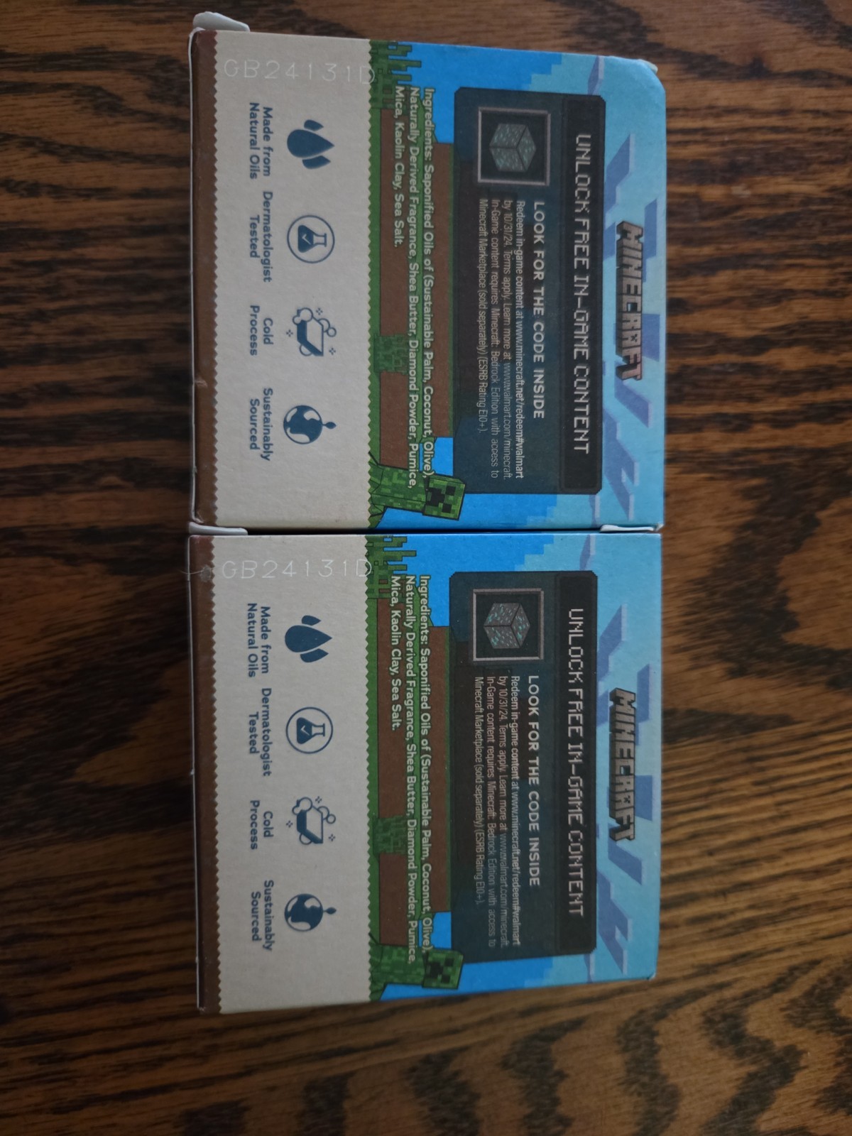 Dr. Squatch Men’s Natural Soap Minecraft Diamond Scrub (2) Bars Limited Edition