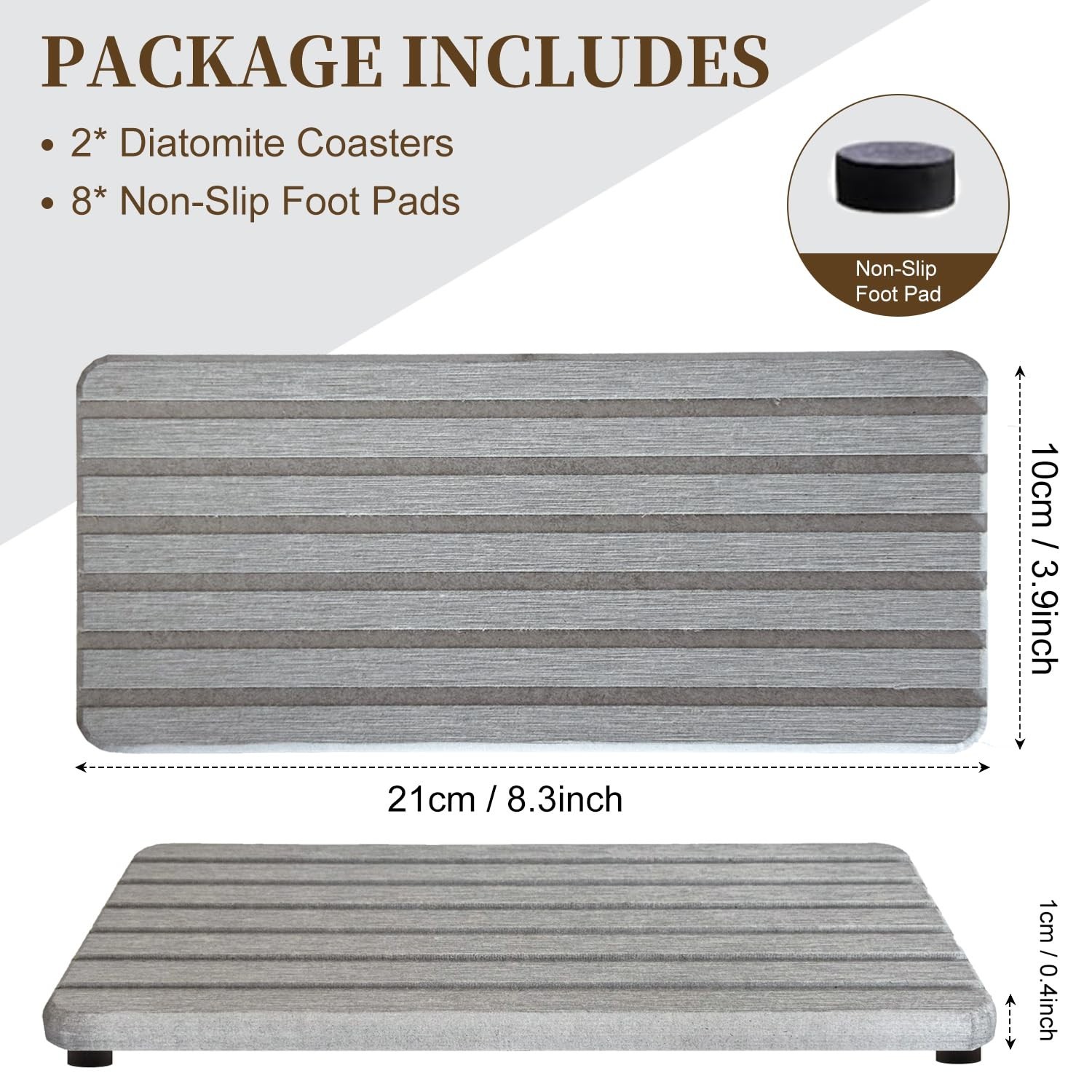 2PCS Fast-Dry Diatomite Sink Tray Set, Ultra Absorbent Soap Holder & Coaster …