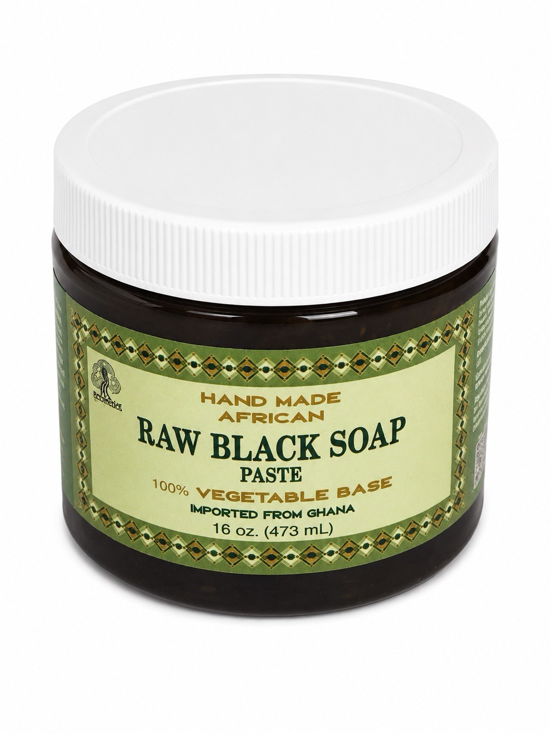 Hand Made African Raw Black Soap Paste 16 oz Imported From Ghana Vegetable Base