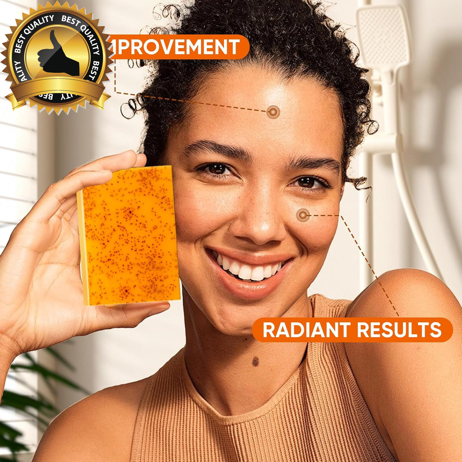 6 Pack Turmeric Kojic Acid Soap Bars – Infused with Retinol, Hydrolyzed Collagen
