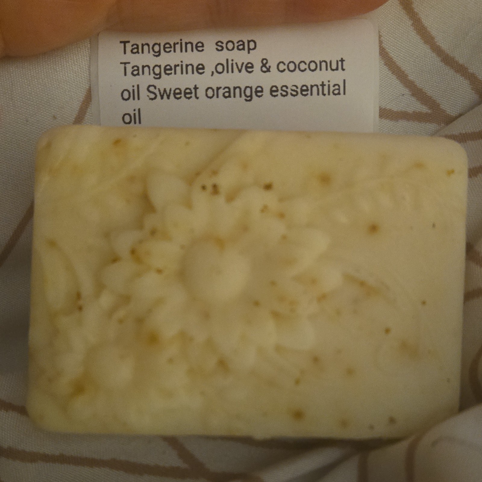 Homemade Floral Pattern Body Bar Soap Beige Rectangular for Body & Hands Unisex