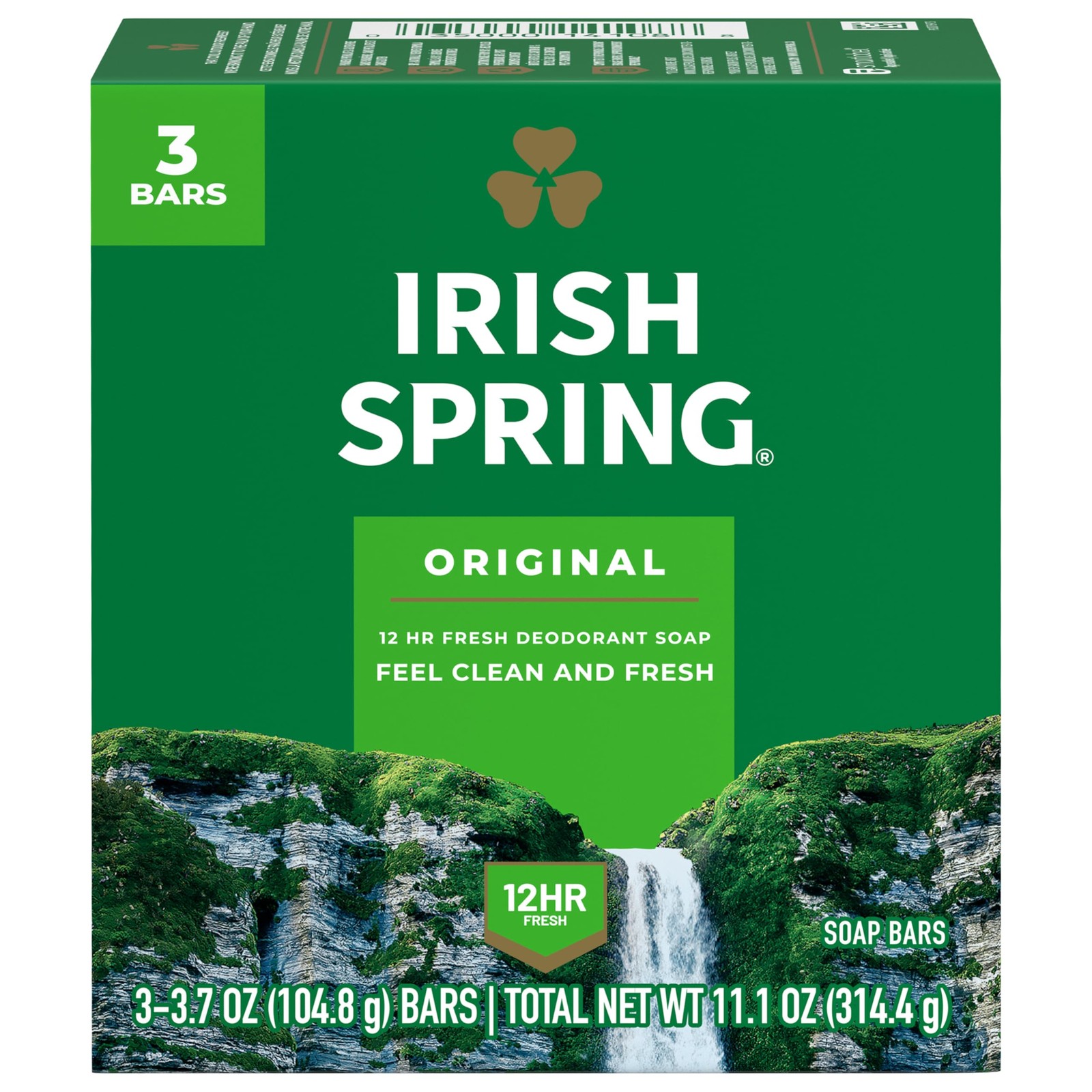 Irish Spring Bar Soap for Men, Original Clean, 3.75 Ounce (Pack of 24), Green