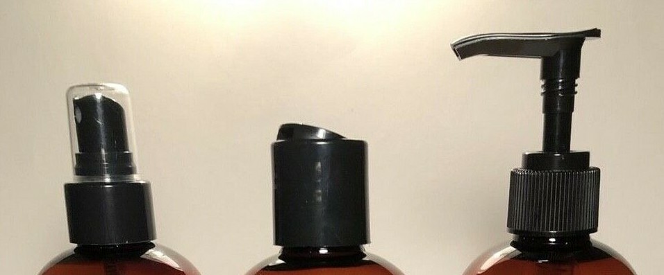 16 oz PET Plastic BPA Free 24/410 Black Cosmo Bullet Round Bottles & caps SALE