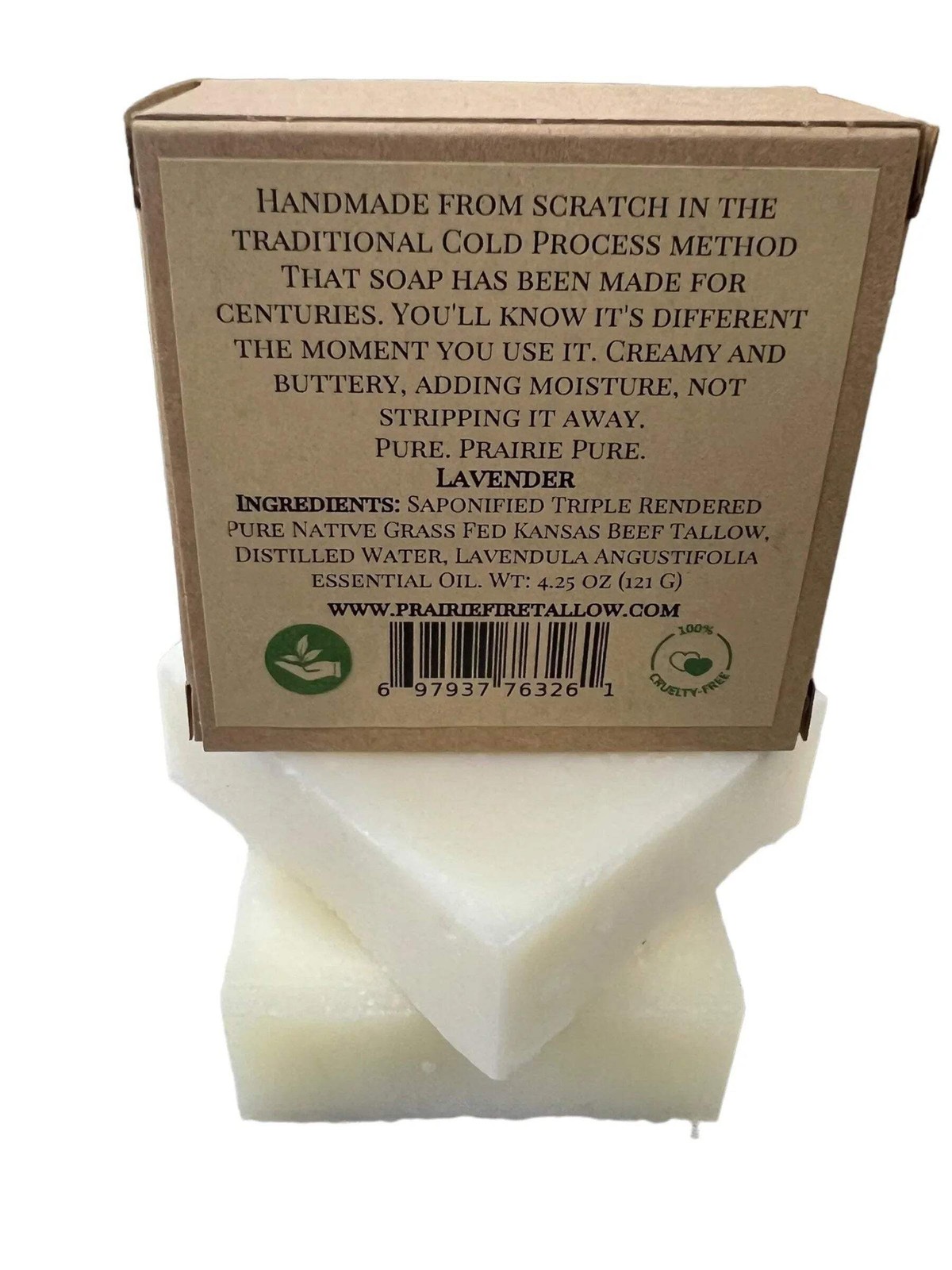 Pure Beef Tallow Soap Bar, (3 Pack) Grass Fed and Finished – Face, Body and Hair
