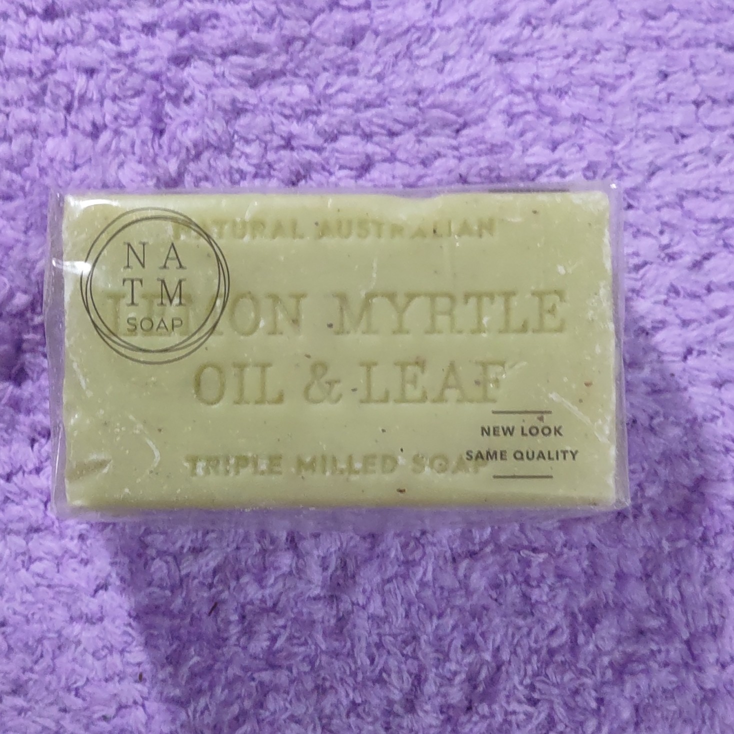 NATM Soap Triple Milled Lemon Myrtle Oil & Leaf Body Bar Soap 200g