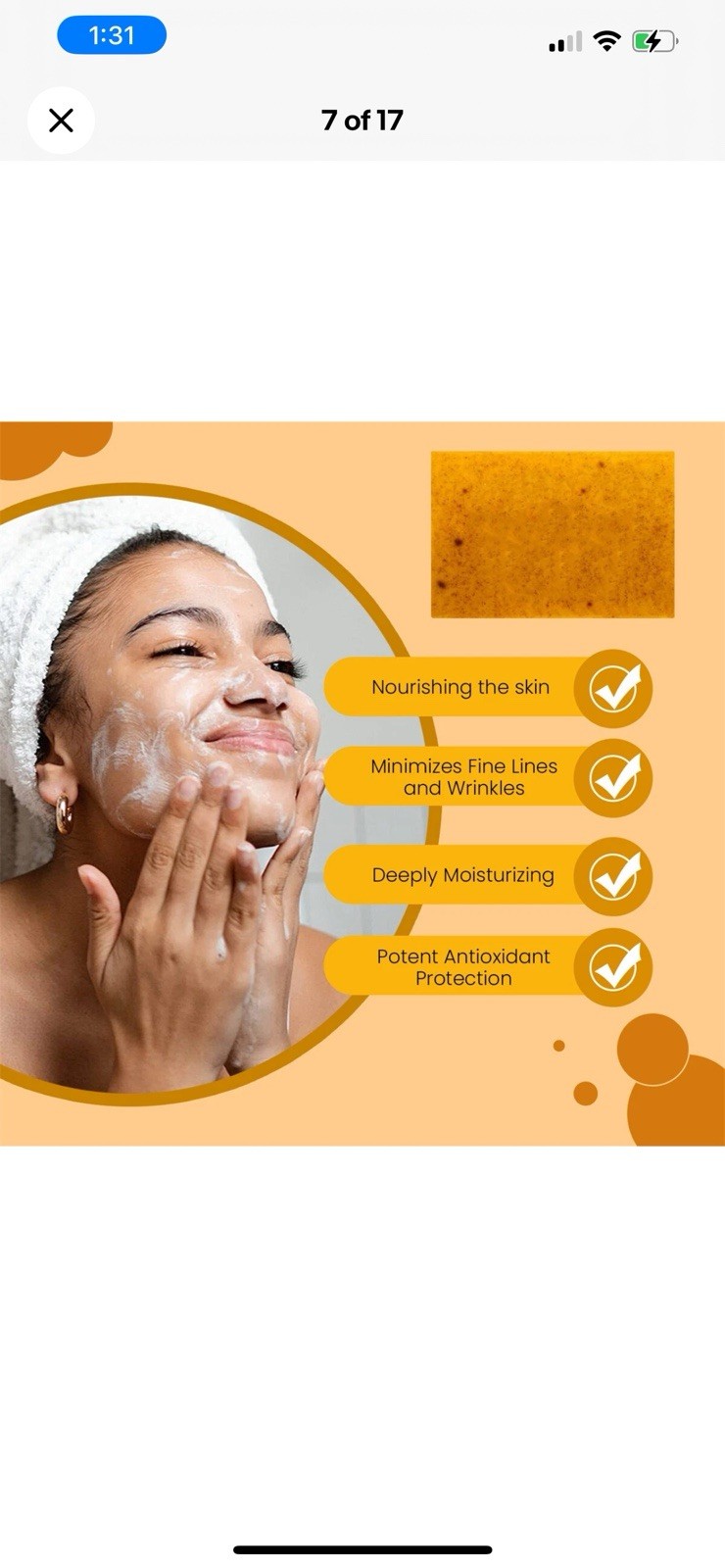 Honey Glow Lemon Turmeric Kojic Acid Soap Bar, 100g Turmeric Face and Body Soap