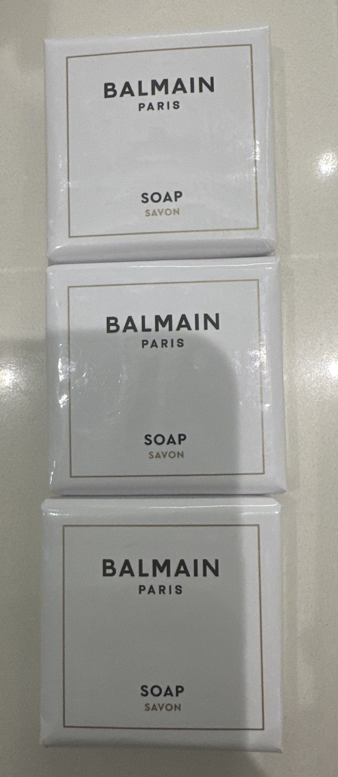BALMAIN Paris Bar Soaps Lot of 3 1.22oz/35g EXP 2028 Savon Javon Travel Size